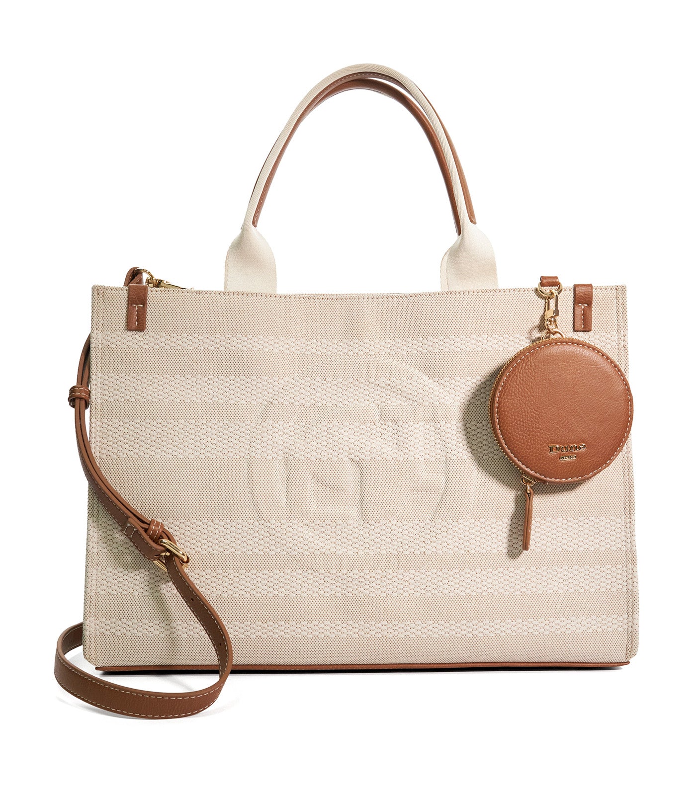 Deltra Large Stripe Canvas Tote Natural