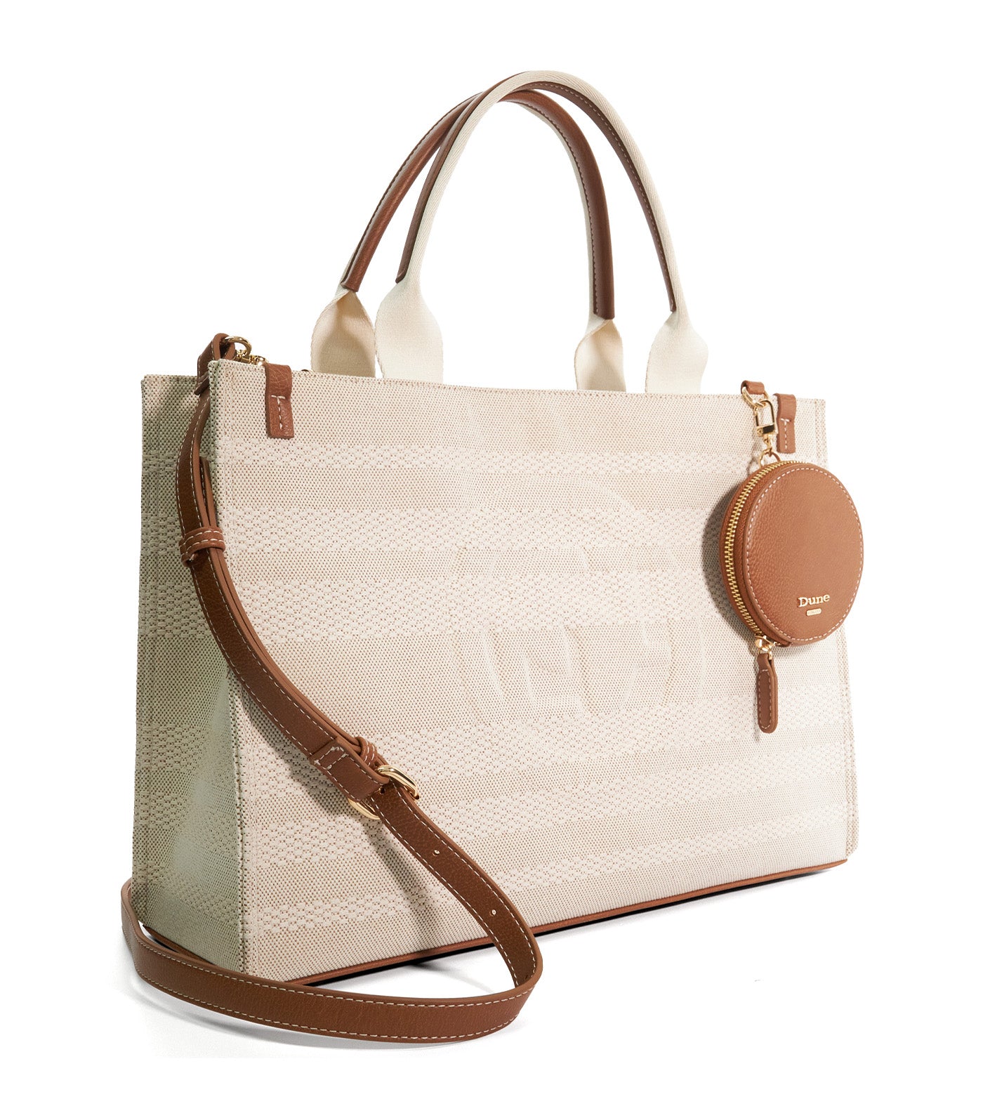 Deltra Large Stripe Canvas Tote Natural