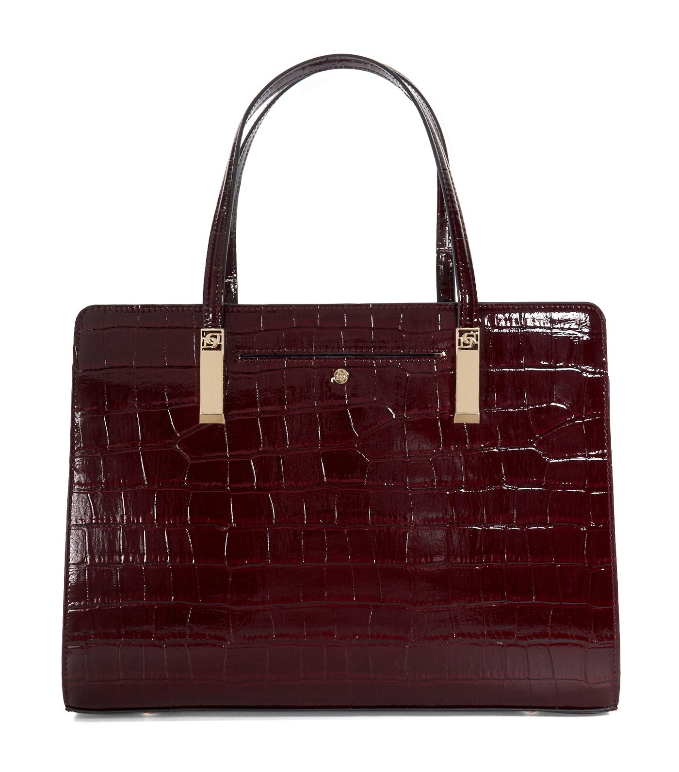 Denbeighs Tote Croc Burgundy