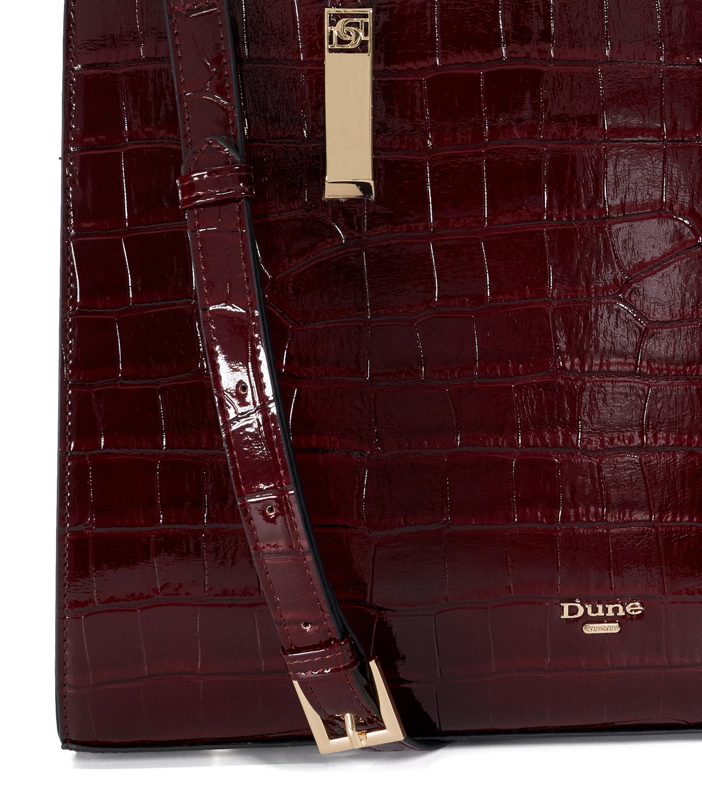 Denbeighs Tote Croc Burgundy