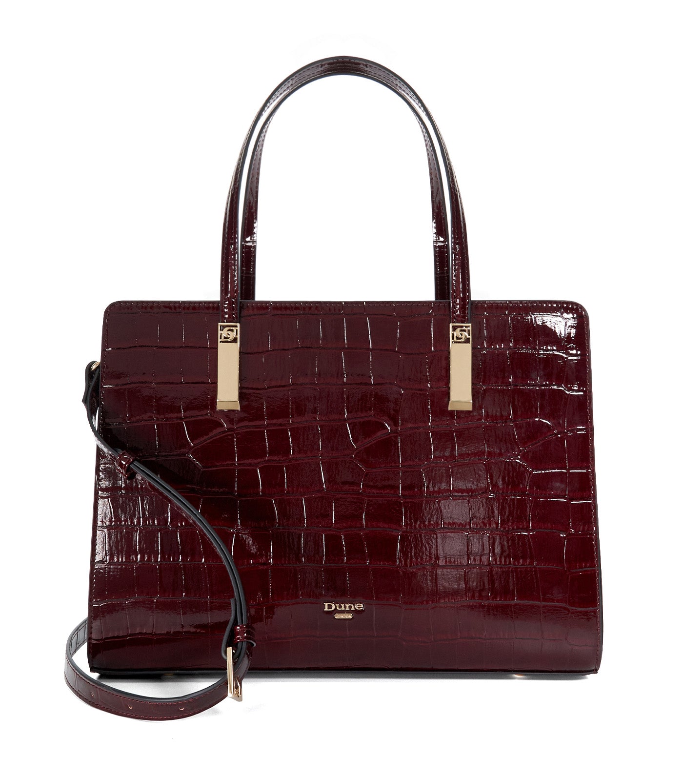 Denbeighs Tote Croc Burgundy