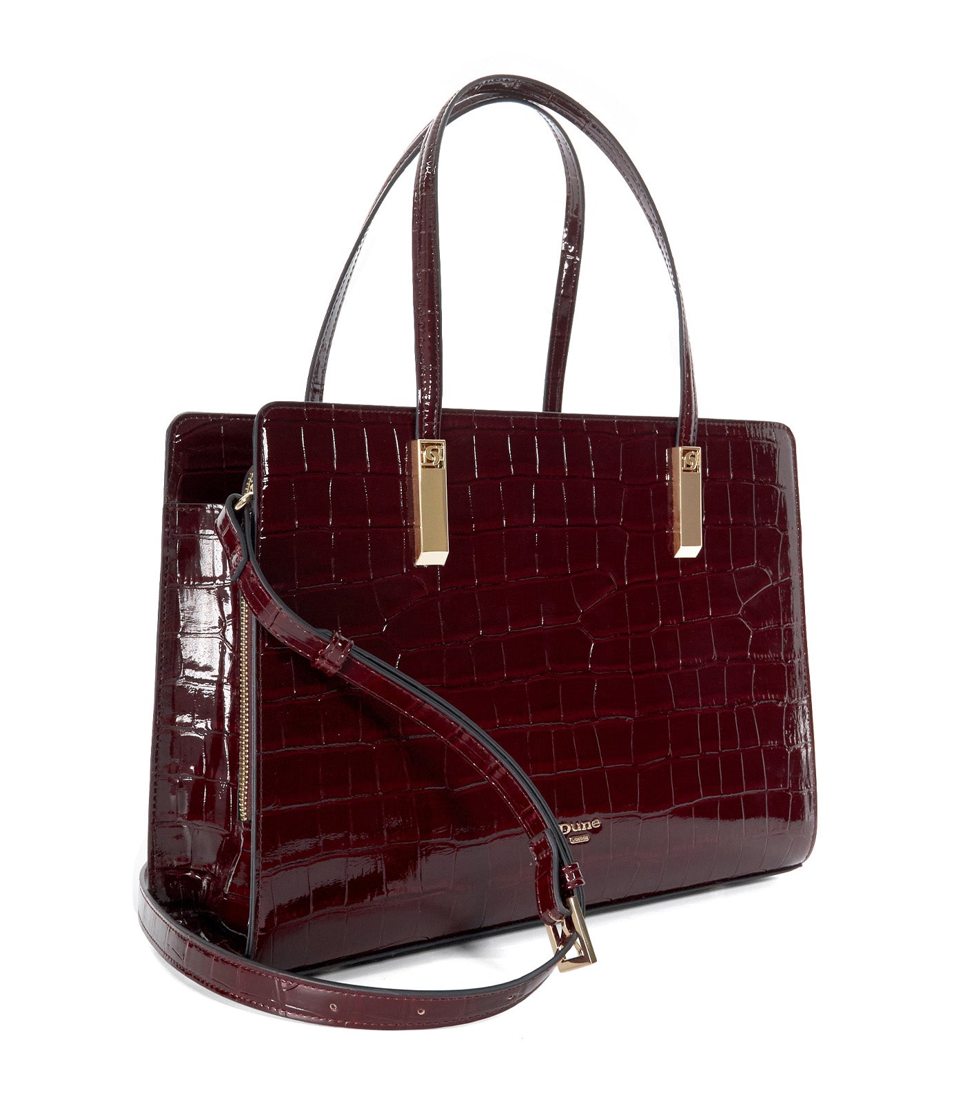 Denbeighs Tote Croc Burgundy