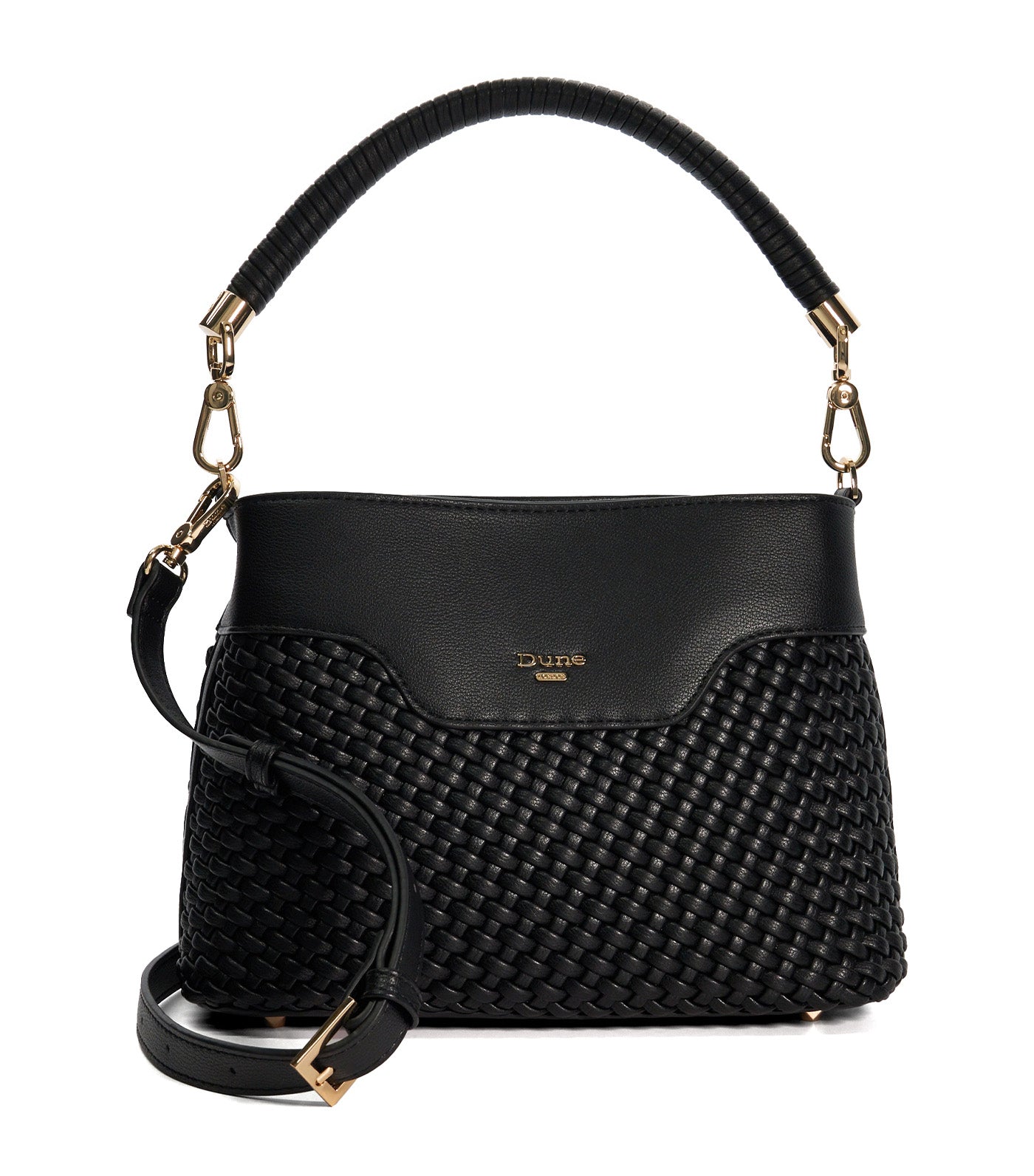 Dinidelphie Medium Woven Grab Bag Black