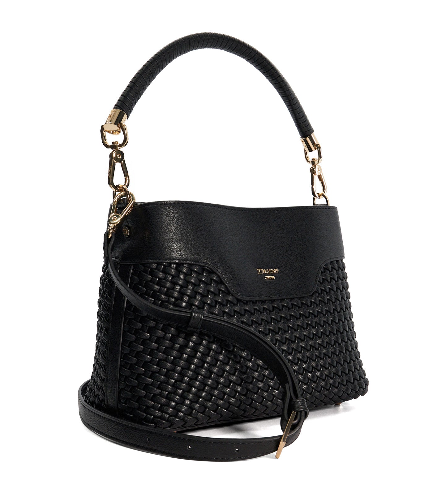 Dinidelphie Medium Woven Grab Bag Black