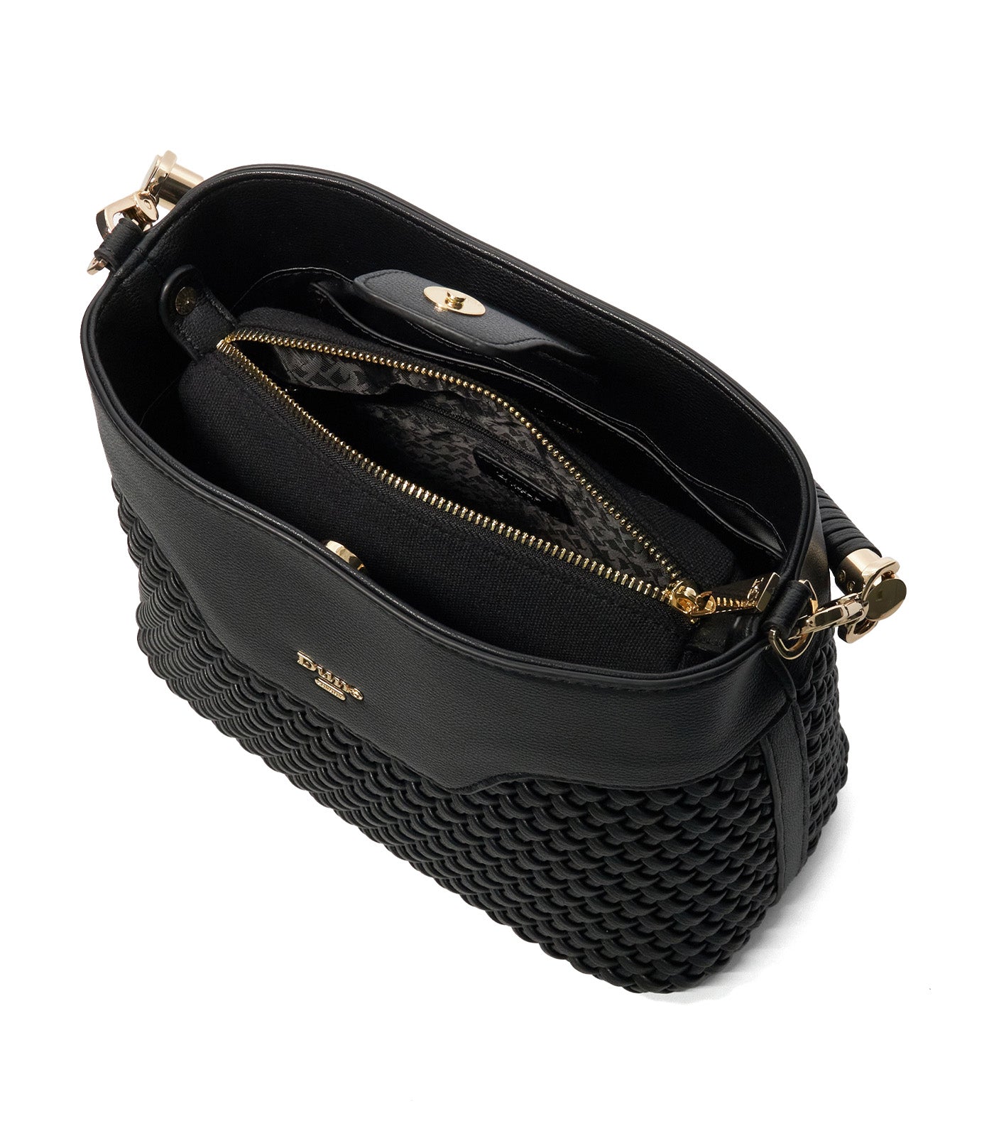 Dinidelphie Medium Woven Grab Bag Black