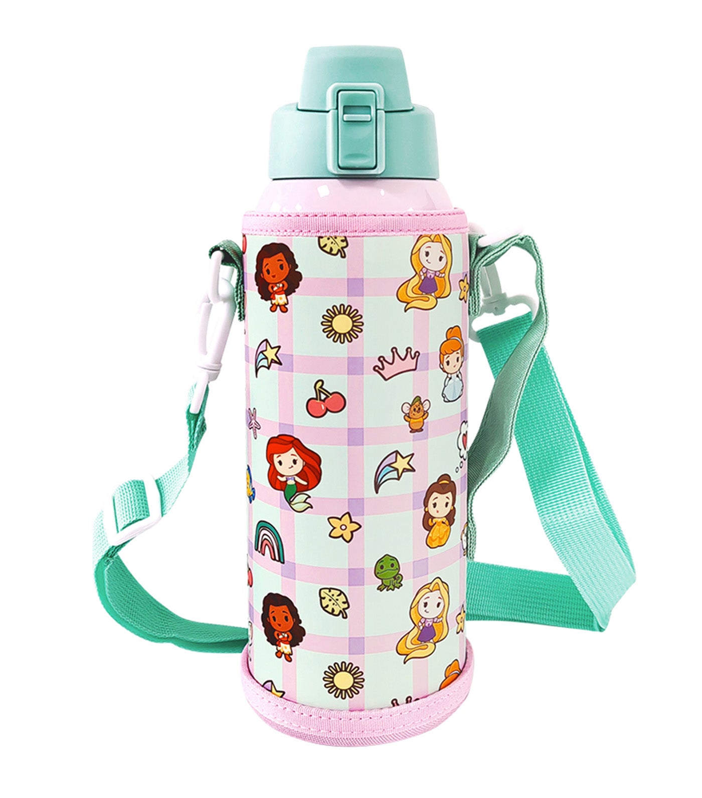 Disney 1L Insulated Tumbler with Carrying Pouch - Disney Princess Chibi