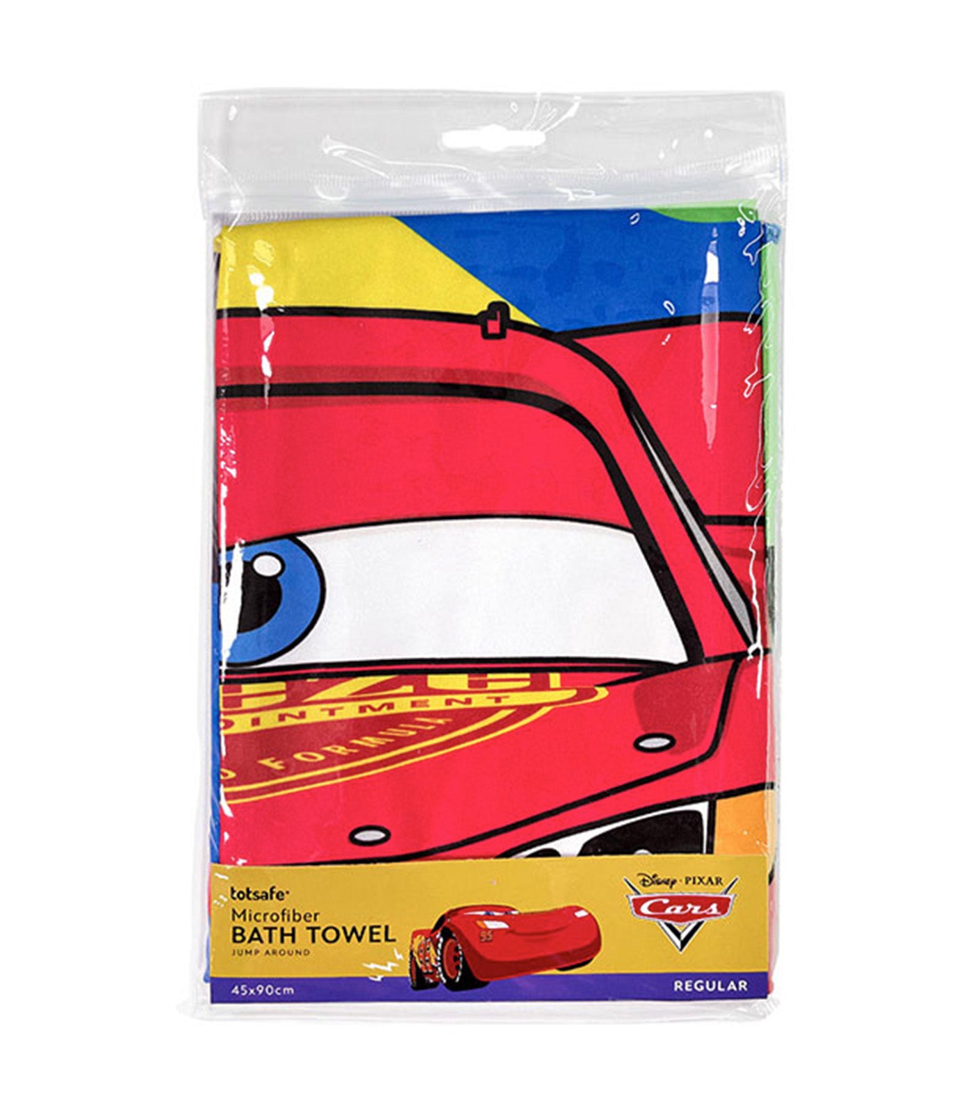 Totsafe Disney MIcrofiber Bath Towel Regular - Cars Jump Around