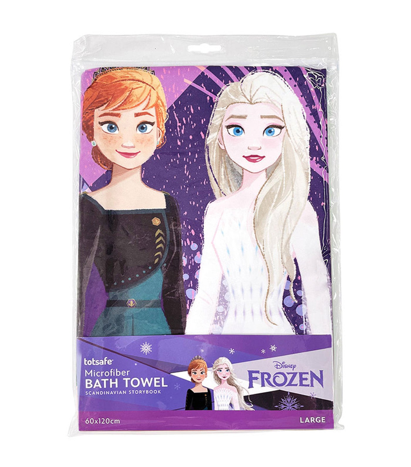 Totsafe Disney Microfiber Bath Towel Large - Frozen Scandinavian Storybook