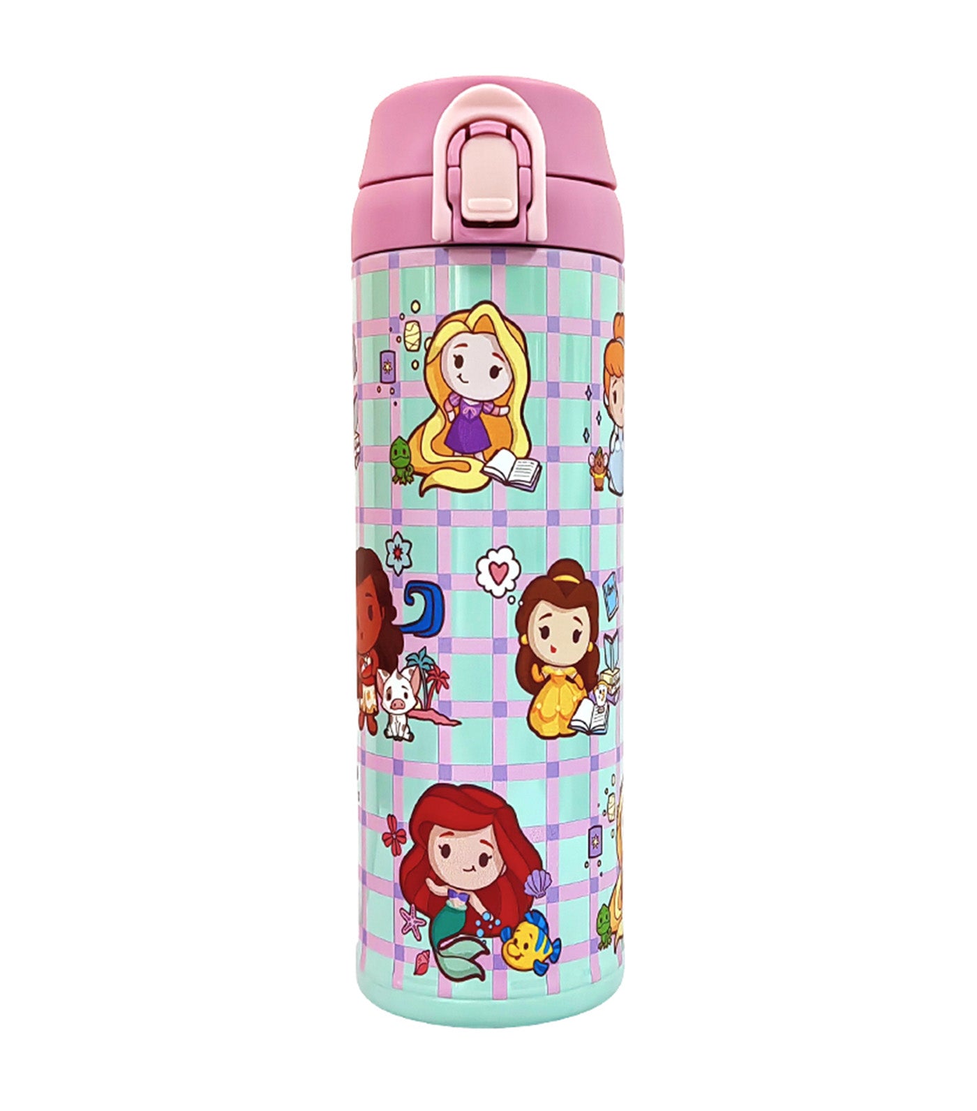 Disney Marvel 480ml Flip Top Insulated Water Bottle - Princess Chibi DN0199