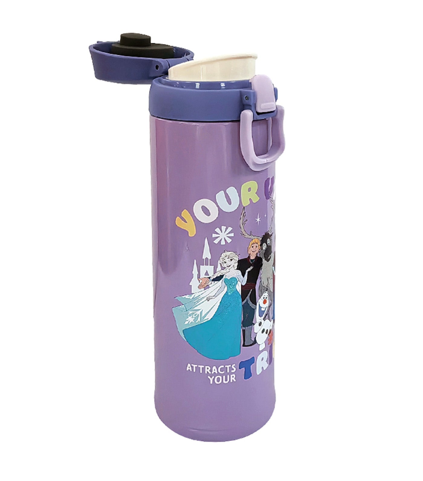 Disney 480ml Flip Top Insulated Water Bottle - Frozen The Poet Inside DN0200