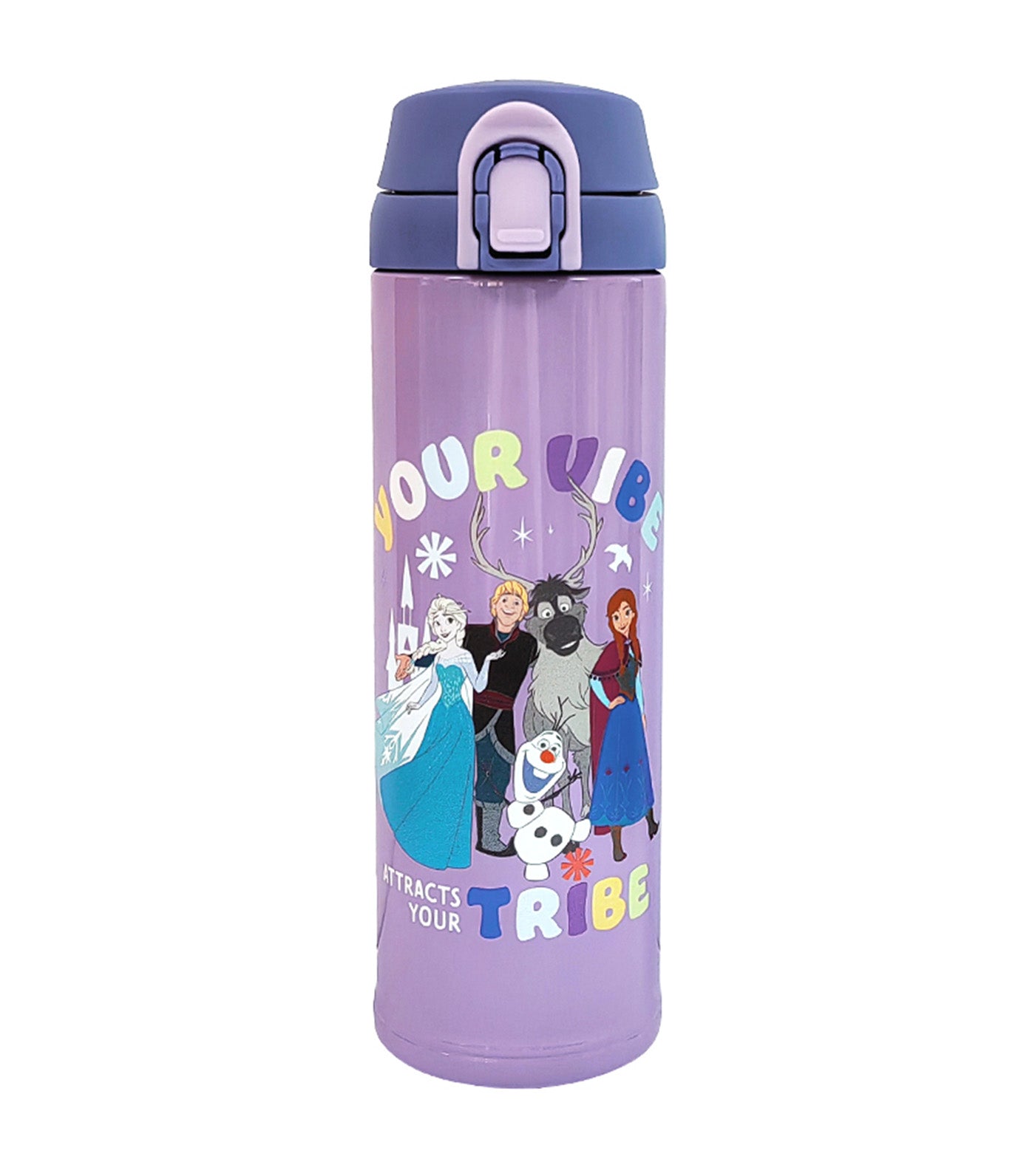 Disney Marvel 480ml Flip Top Insulated Water Bottle - Frozen The Poet Inside DN0200