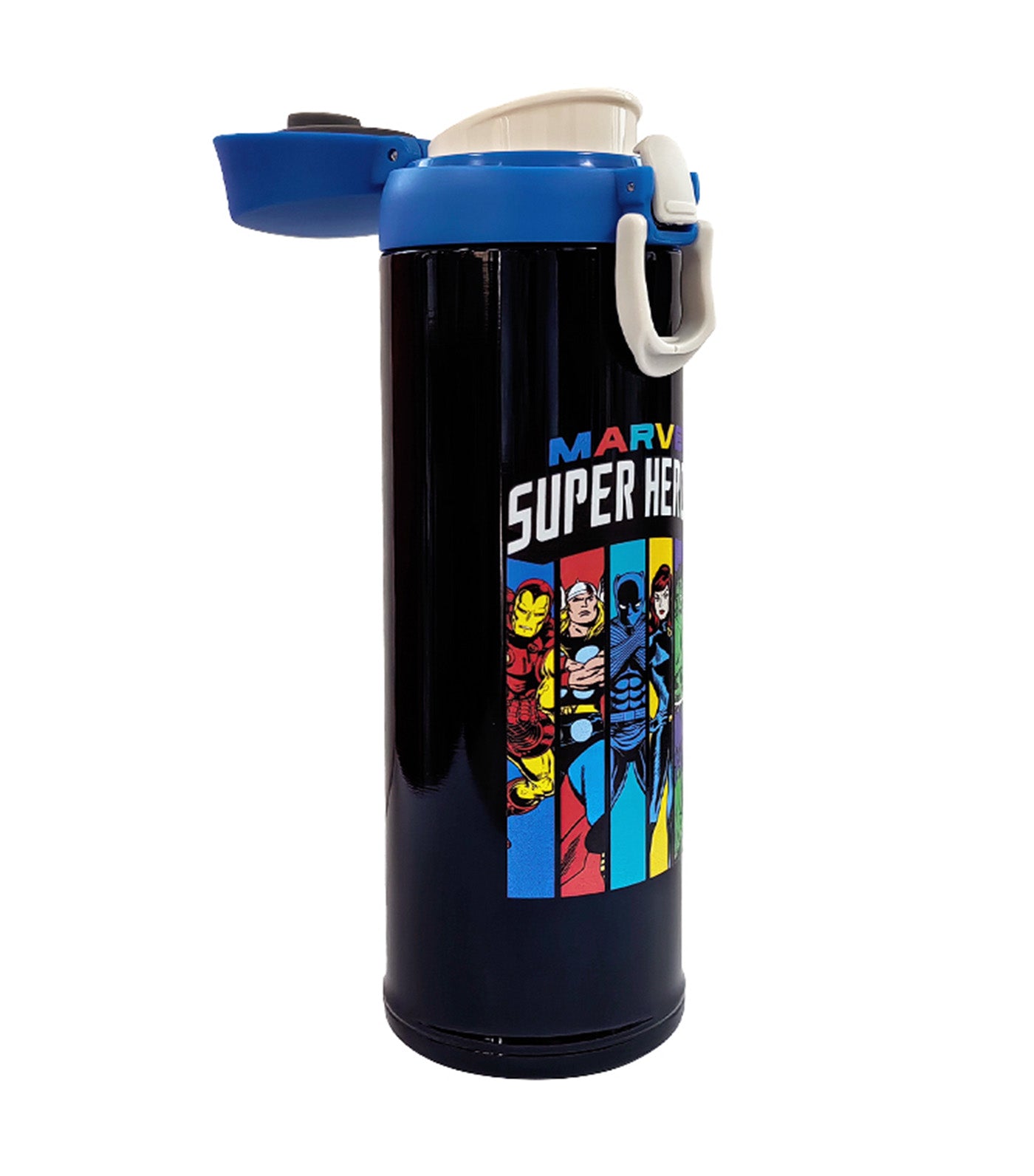 Disney Marvel 480ml Flip Top Insulated Water Bottle - Avengers Super Heroes DN0216