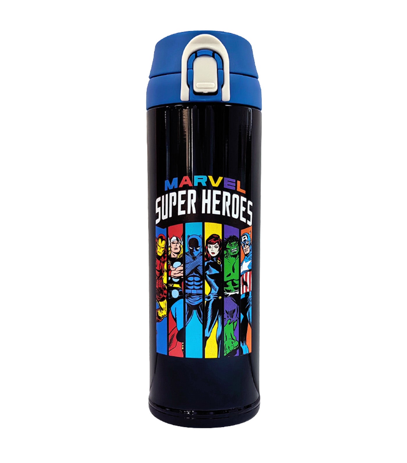 Disney and Marvel 480ml Flip Top Insulated Water Bottle - Avengers Super Heroes DN0216