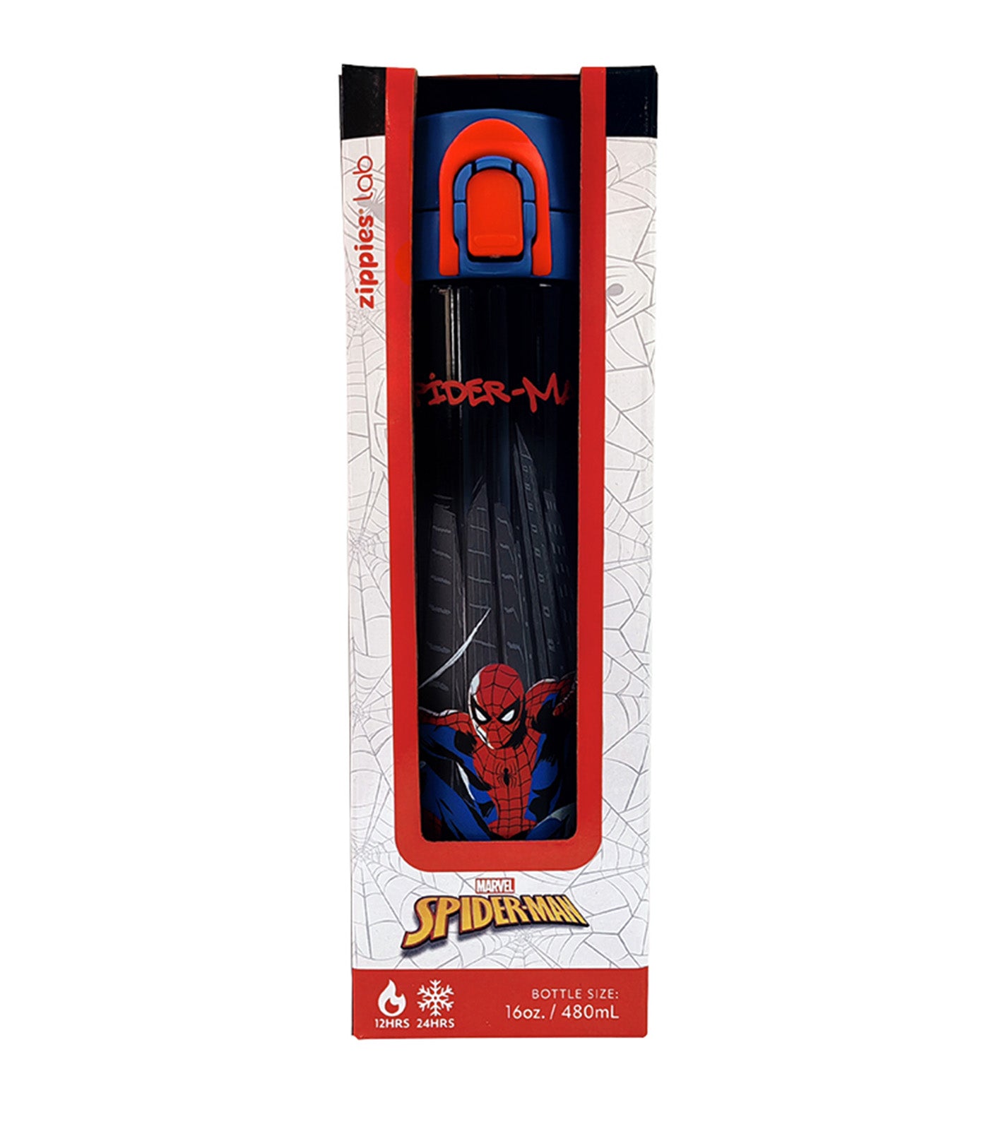 Disney Marvel 480ml Flip Top Insulated Water Bottle - Spider-Man Hometown Hero DN0212