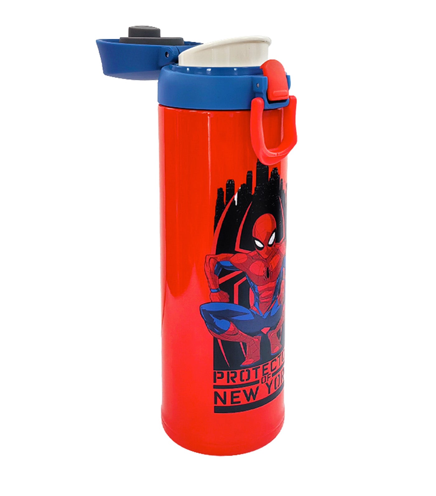 Disney  and Marvel 480ml Flip Top Insulated Water Bottle - Spider-Man Protector of NY DN0214