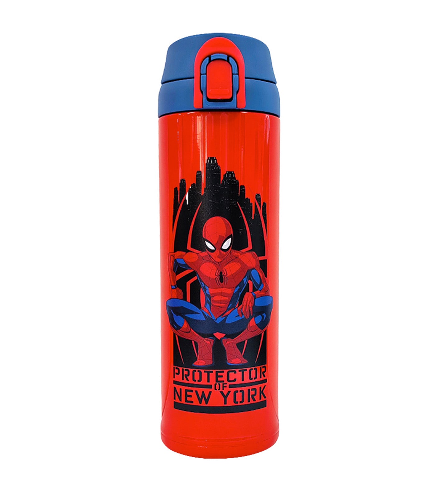 Disney  and Marvel 480ml Flip Top Insulated Water Bottle - Spider-Man Protector of NY DN0214