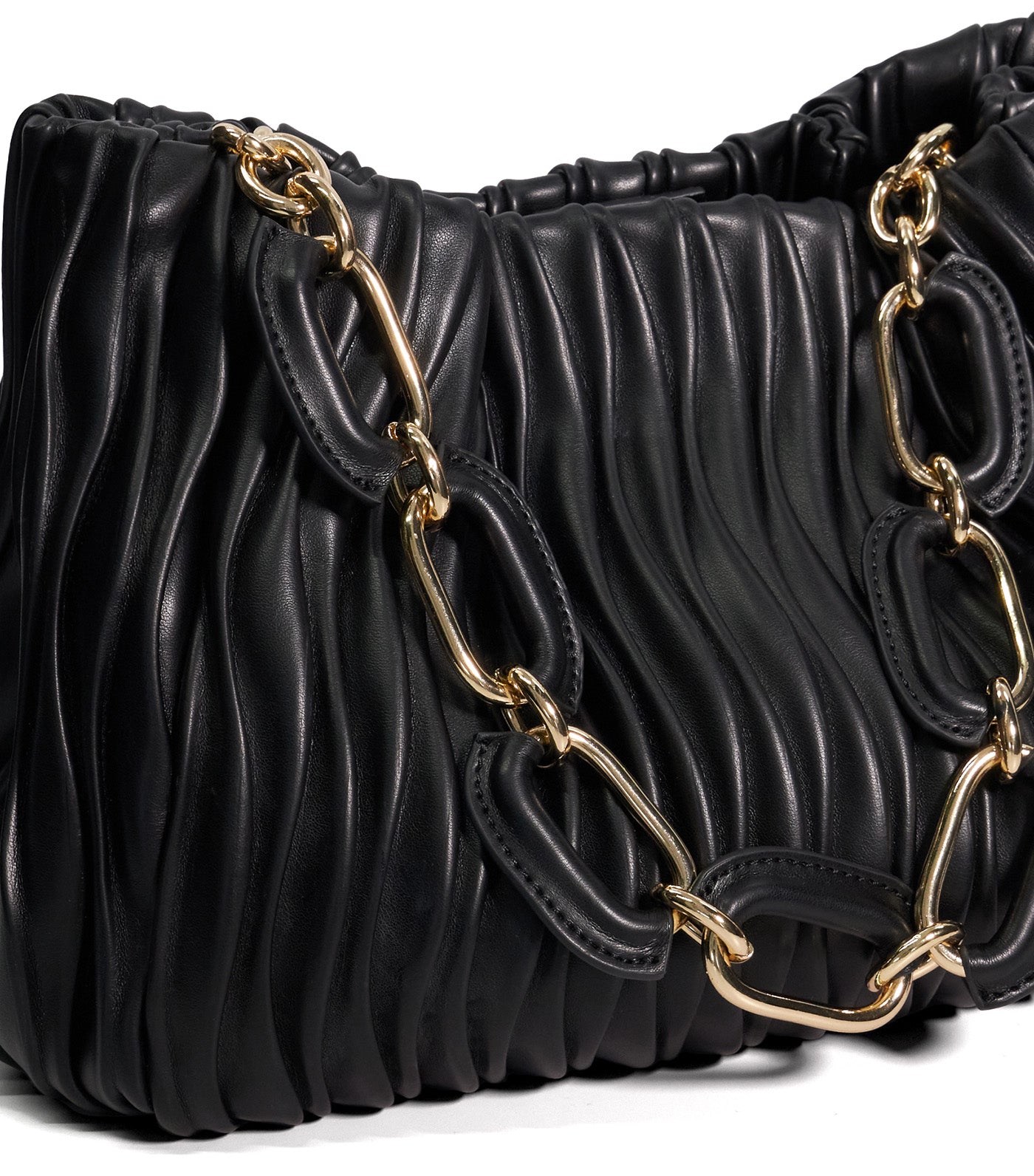 Dominia Wavy Quilt Bag Black