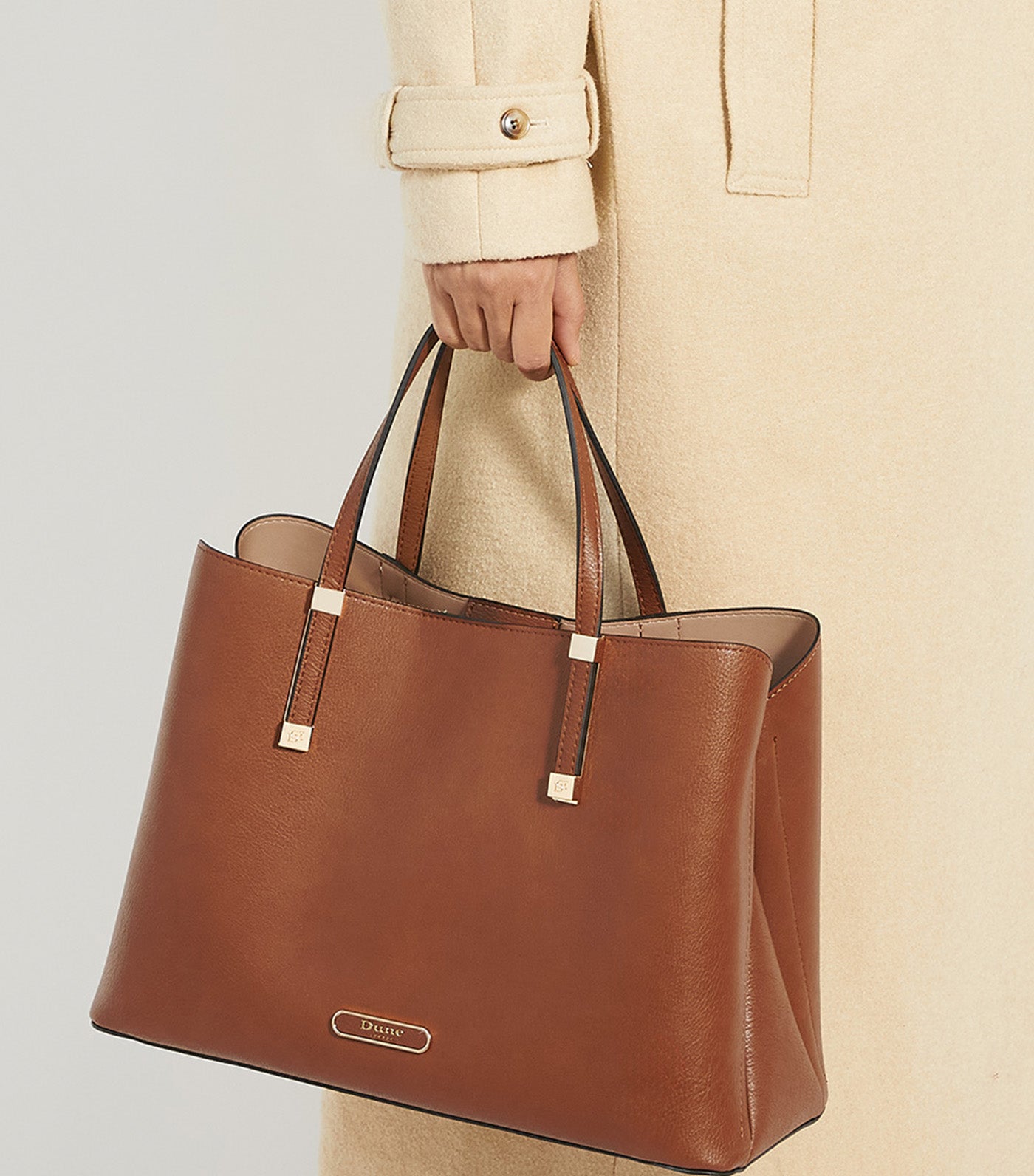 Dorry Large Unlined Tote Tan Synthetic