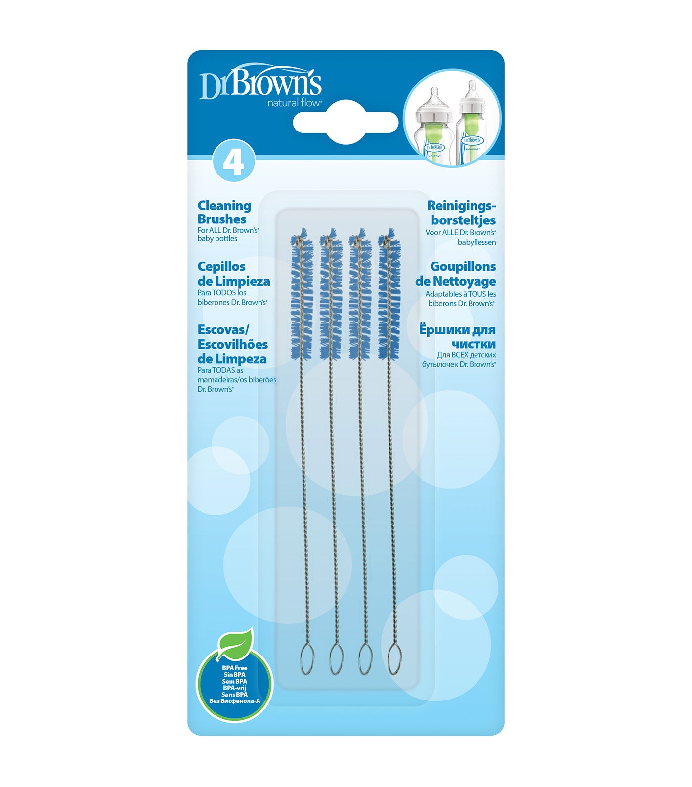Cleaning Brushes, 4 Pieces/Pack