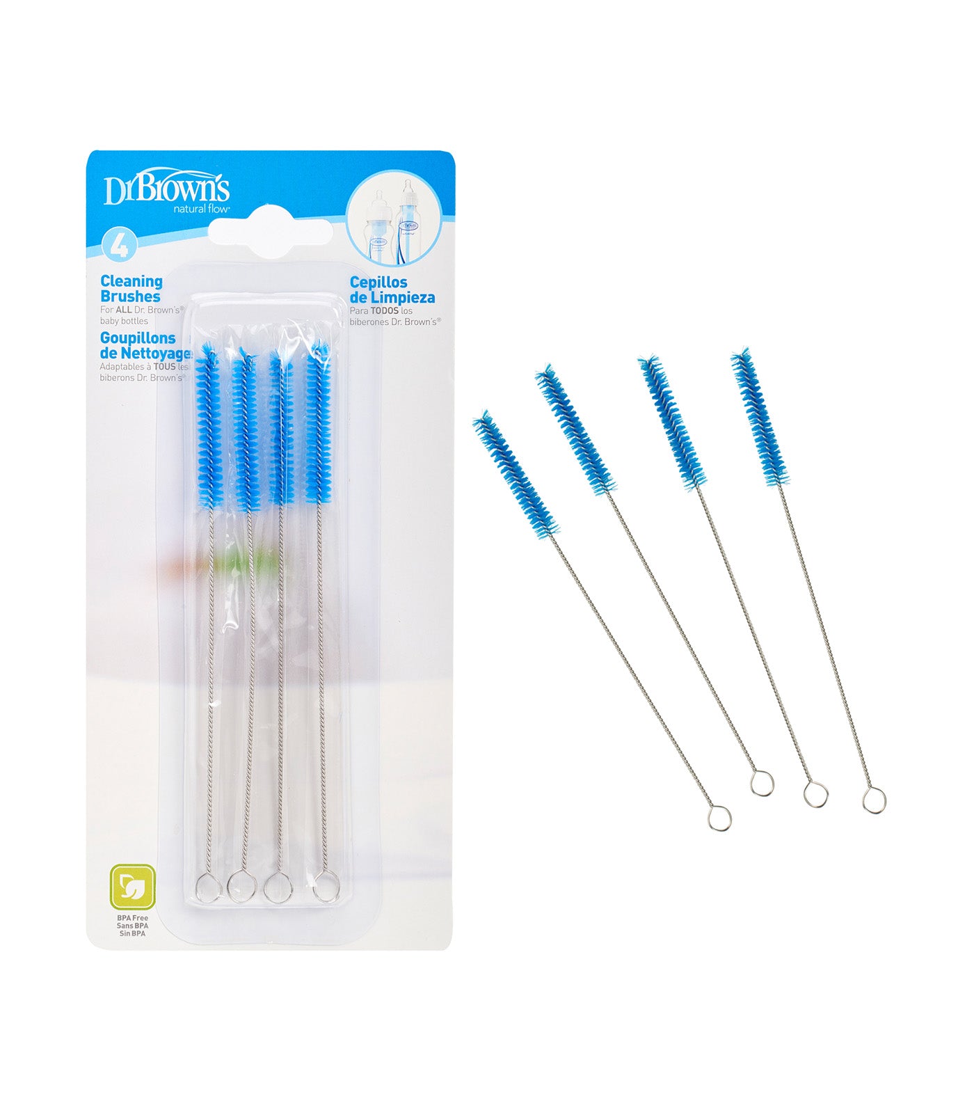 Cleaning Brushes, 4 Pieces/Pack