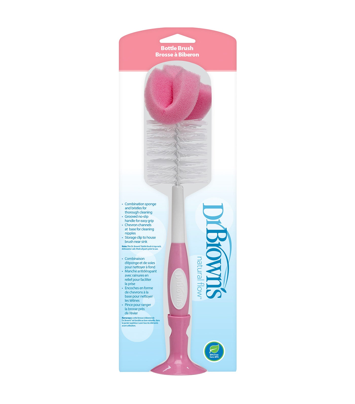 Bottle and Nipple Brush Soft Bristles with Foam