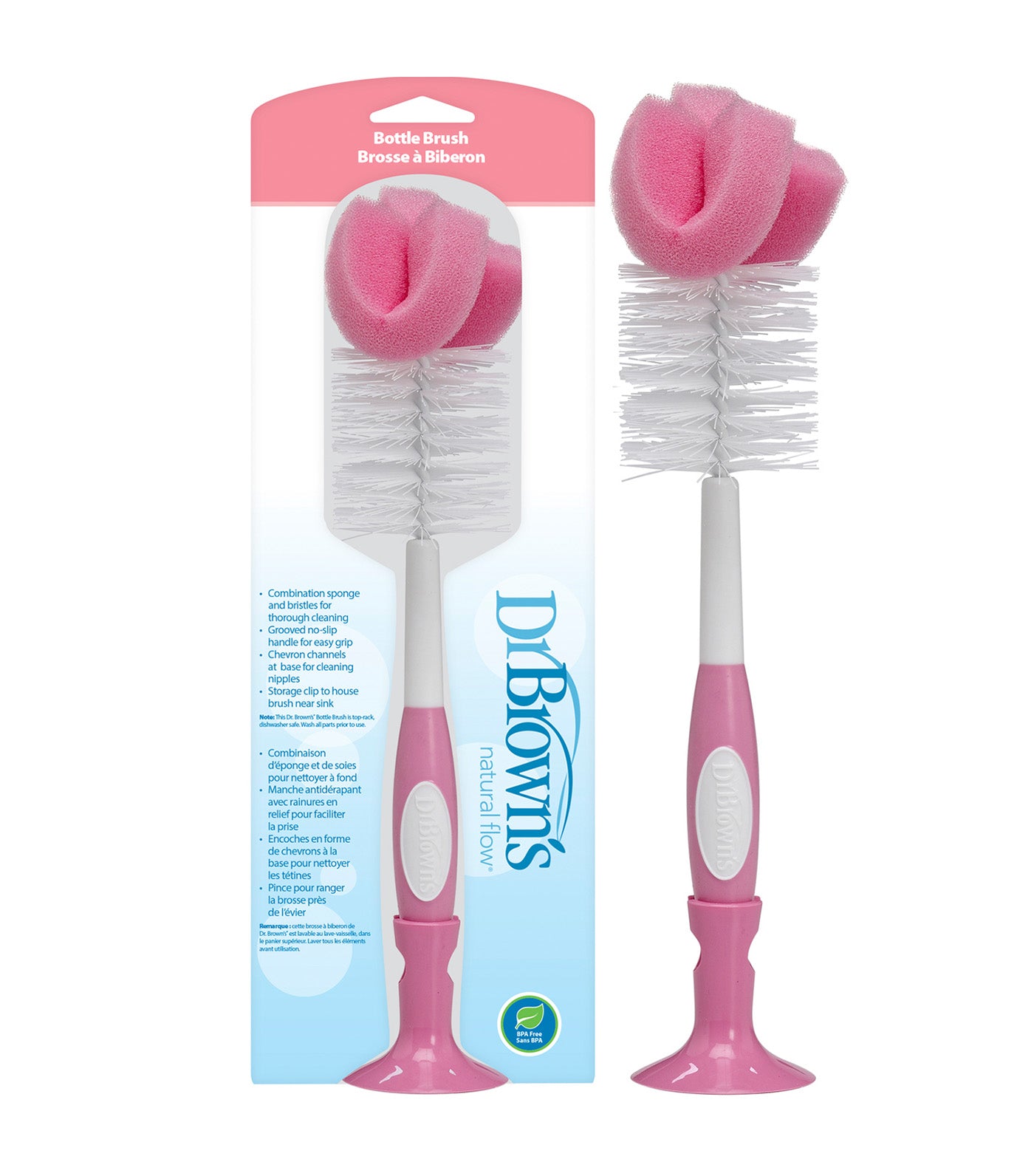 Bottle and Nipple Brush Soft Bristles with Foam