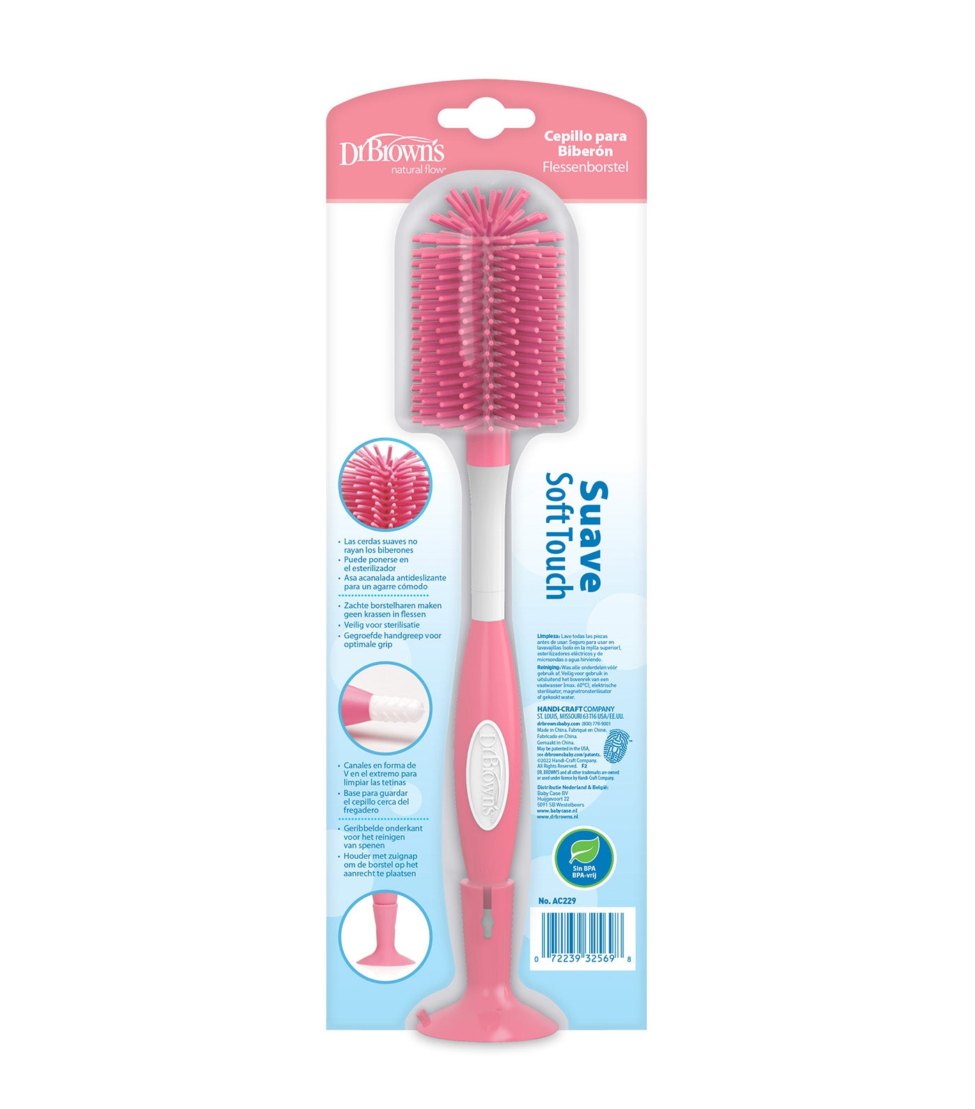 Bottle Brush Soft Touch (Non-Metal, No Sponge)