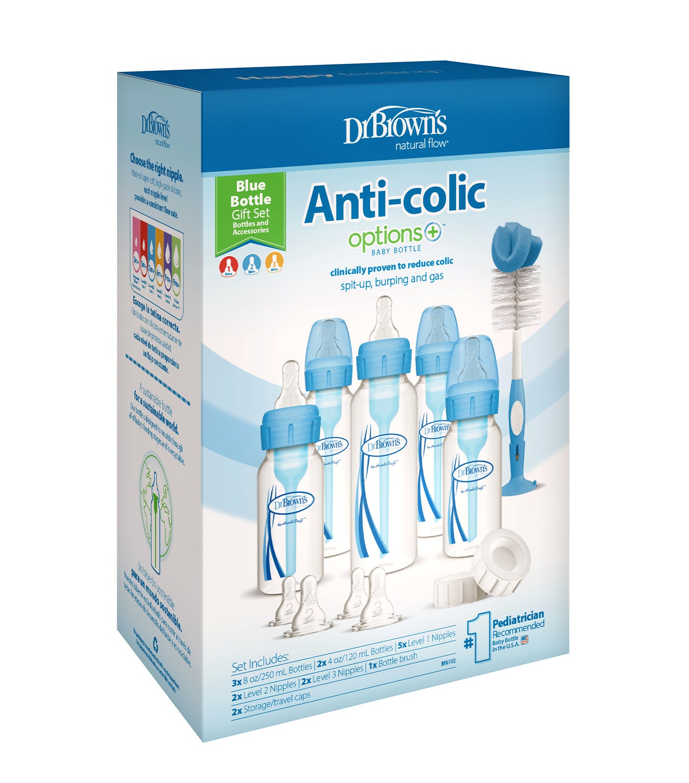 Gift Set Pp Option+ Narrow-Neck Bottle Blue