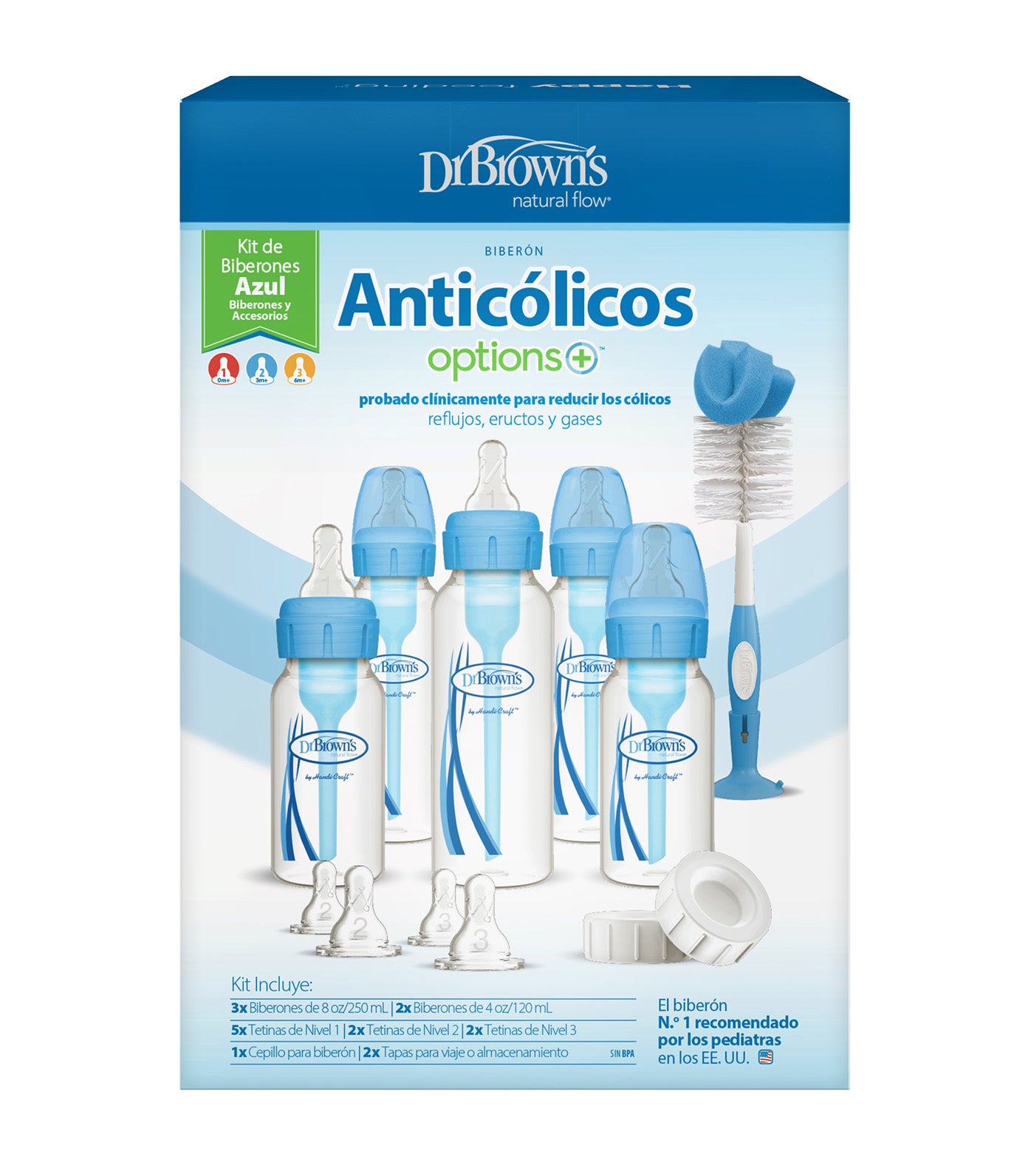 Gift Set Pp Option+ Narrow-Neck Bottle Blue