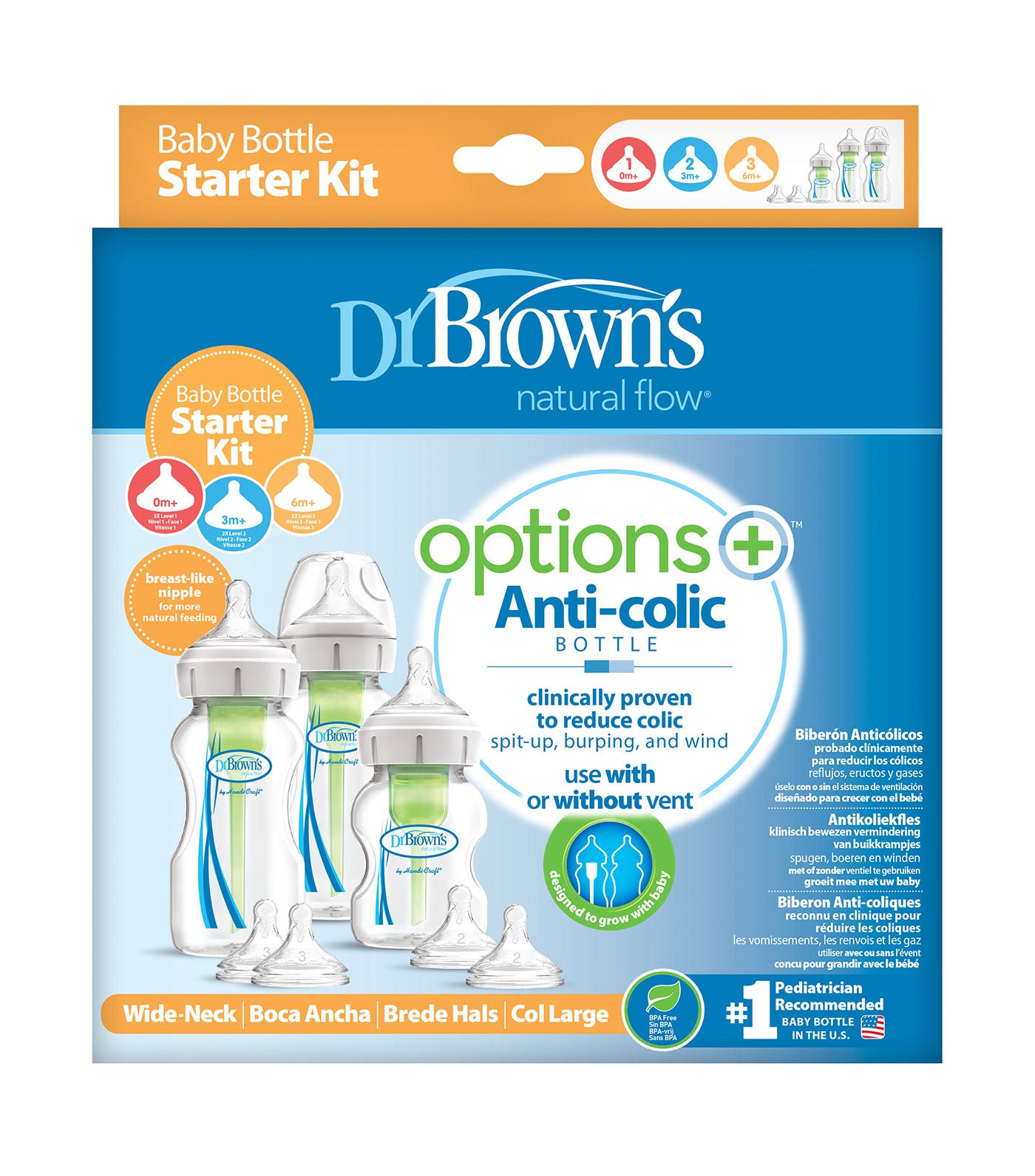 Feeding Bottle Pp Options+ Wide-Neck Starter Kit