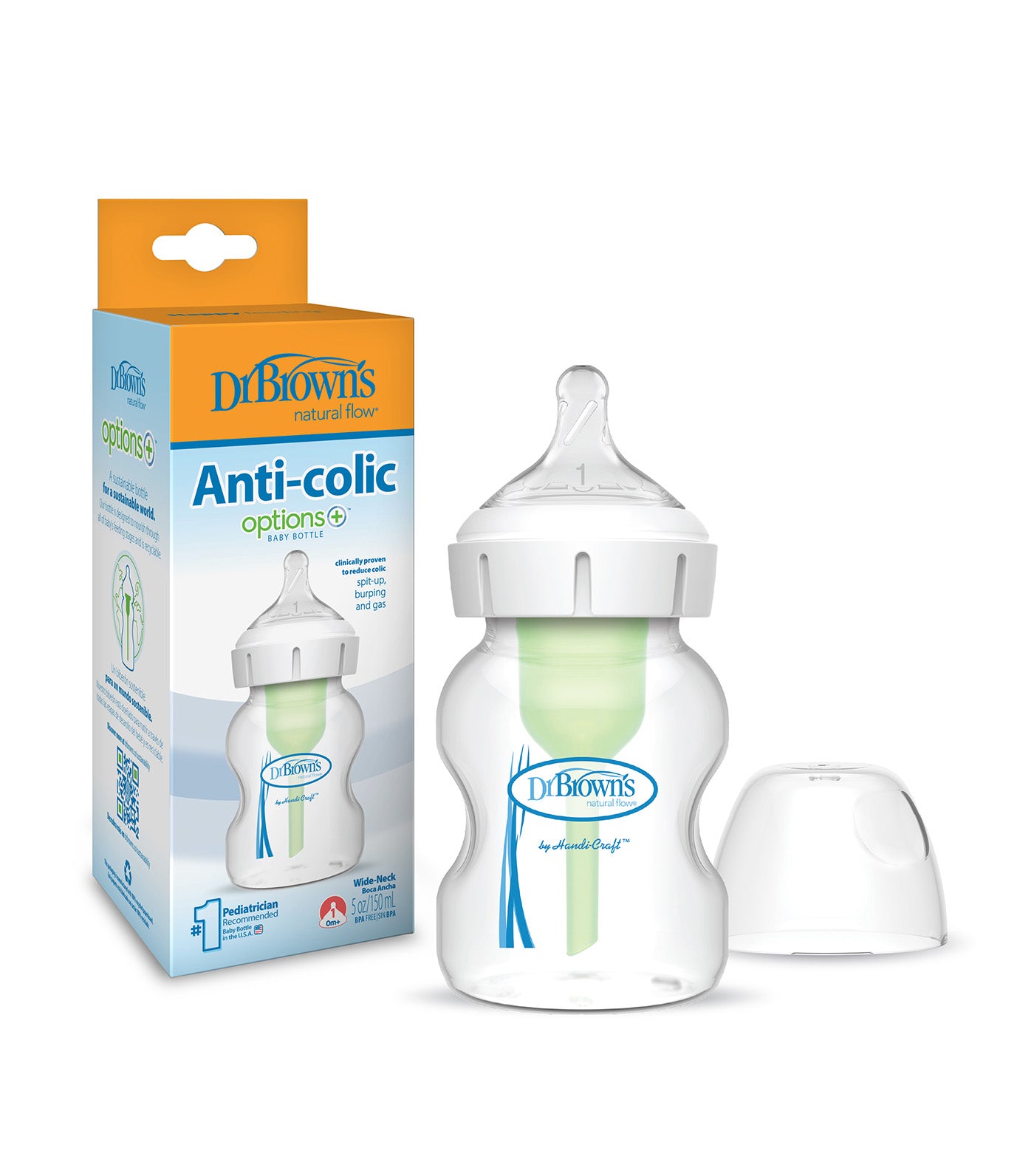 1-Pack Feeding Bottle Pp Options+ Wide-Neck 5oz/150ml