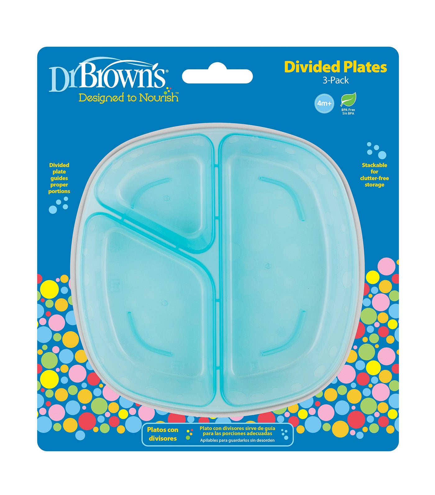 3-piece Feeding Dish Divided Plates