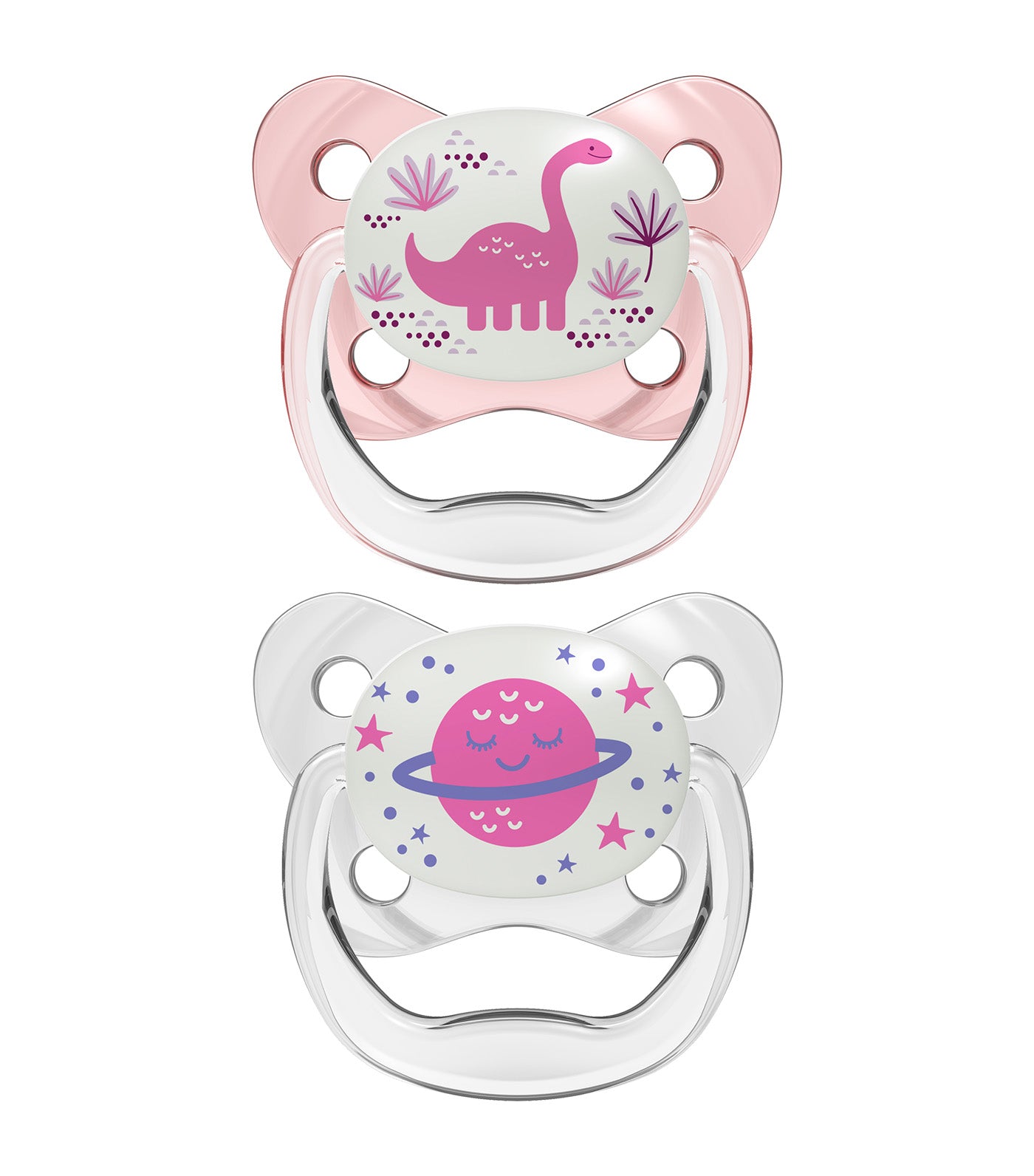 PreVent Glow-in-the-Dark Butterfly Shield Stage 2 Pacifier, 2 Pieces/Pack