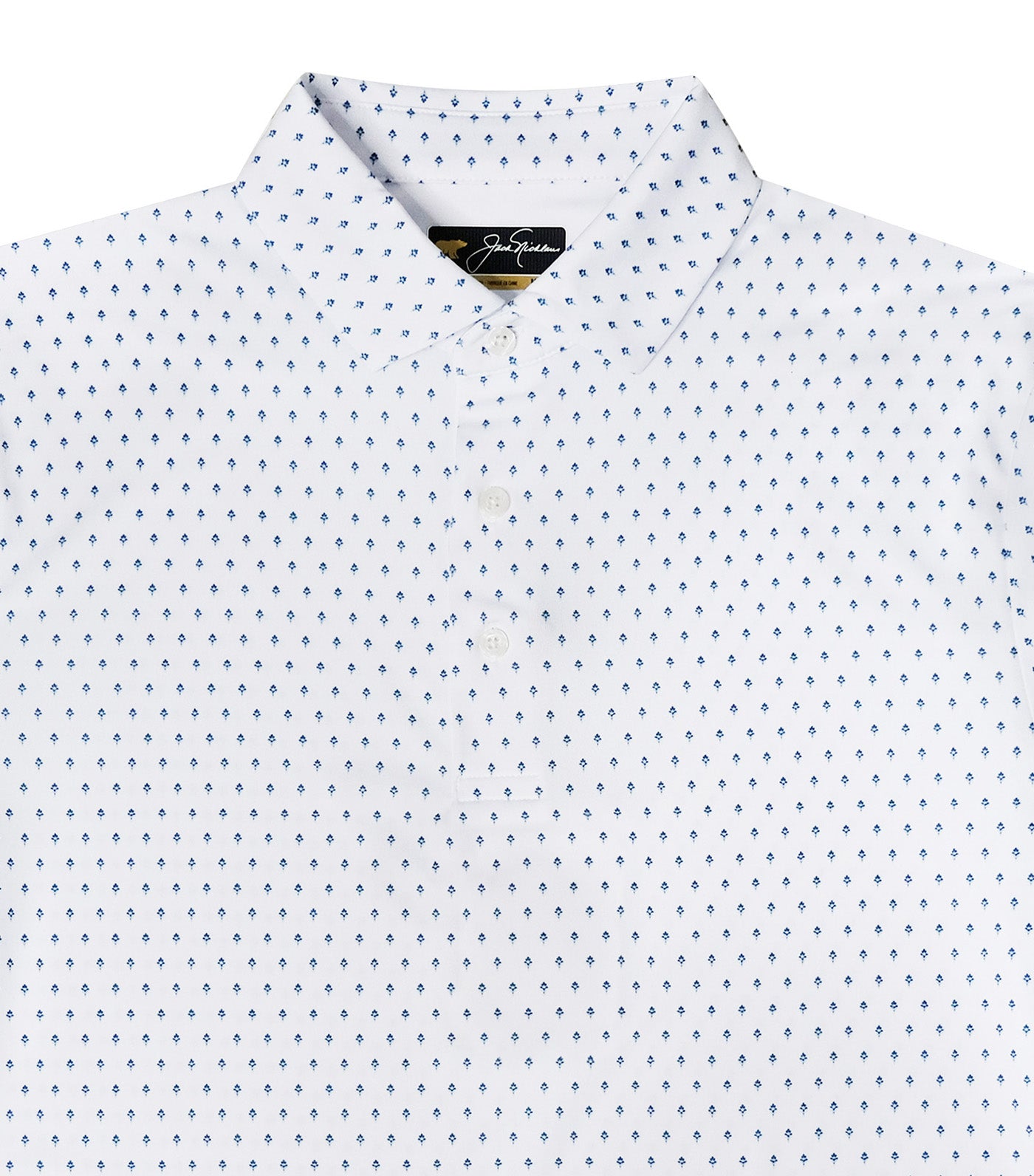 Jack Nicklaus Emblem Print Polo Bright White