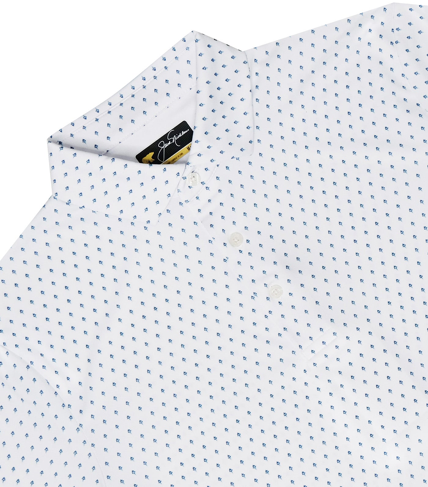 Jack Nicklaus Emblem Print Polo Bright White
