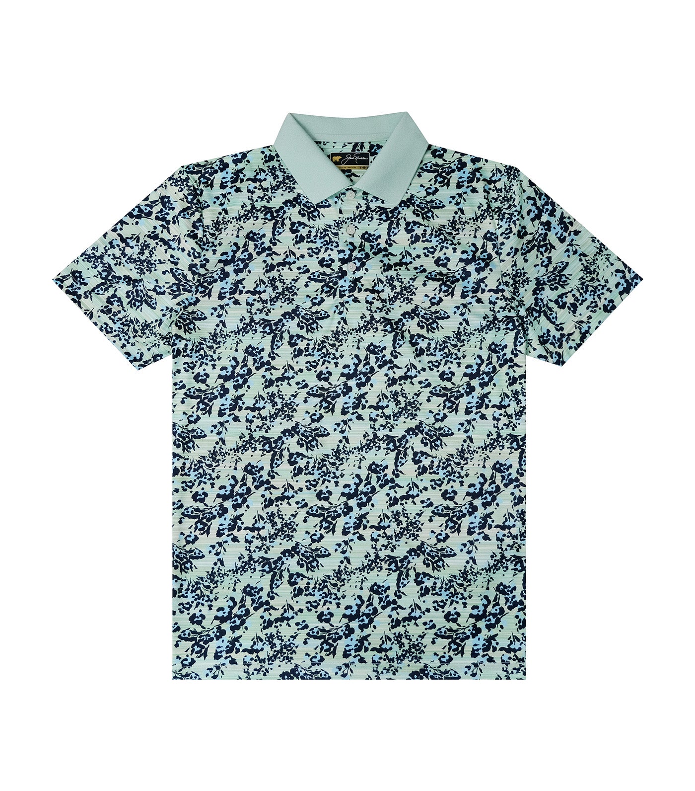 Jack Nicklaus Floral Print Polo Surf Green