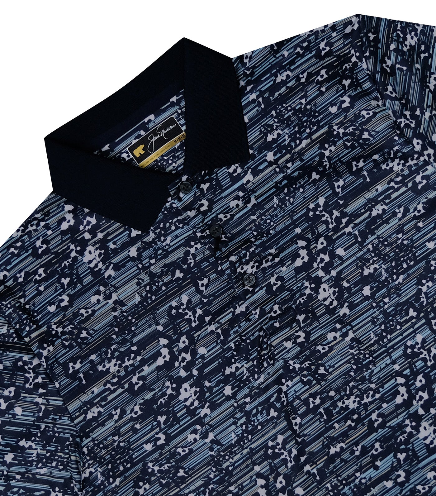 Jack Nicklaus Floral Print Polo Classic Navy