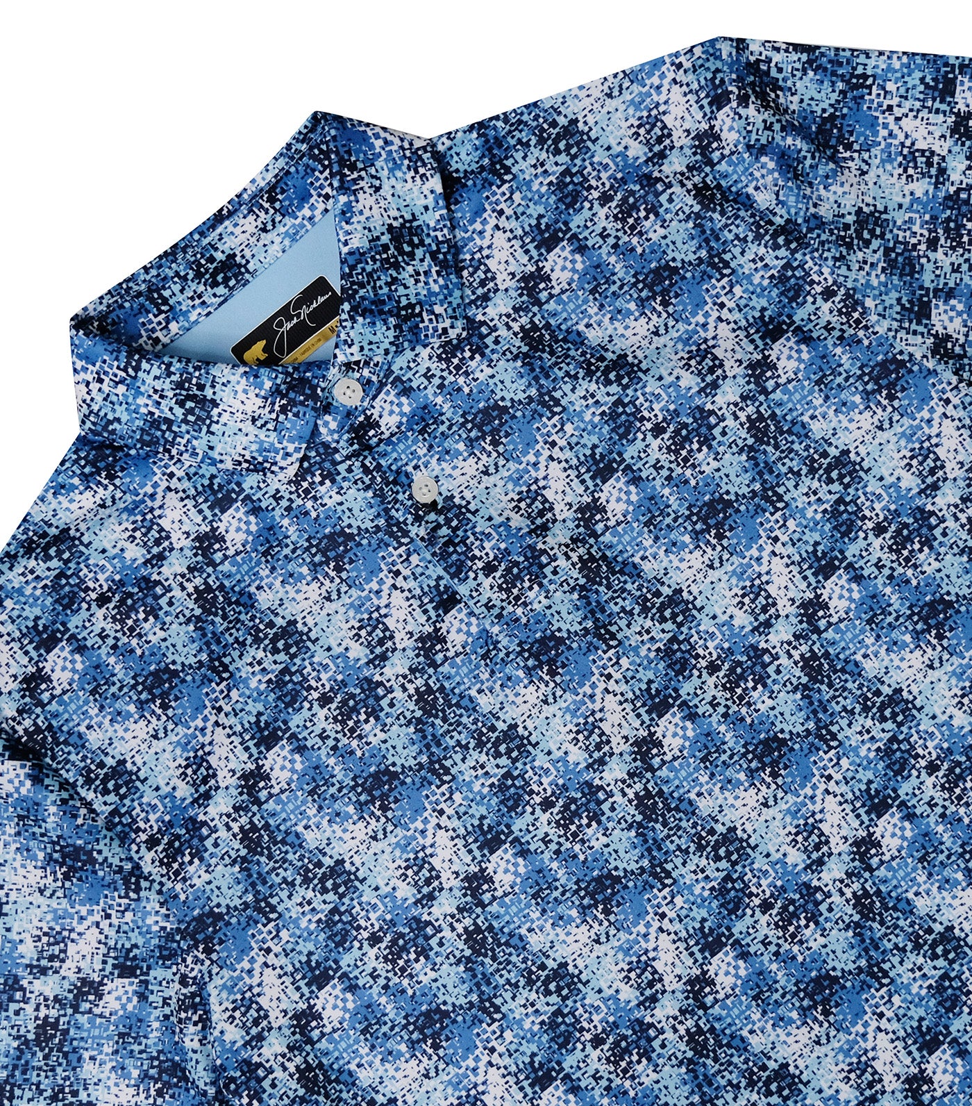 Jack Nicklaus Abstract Print Polo Classic Navy