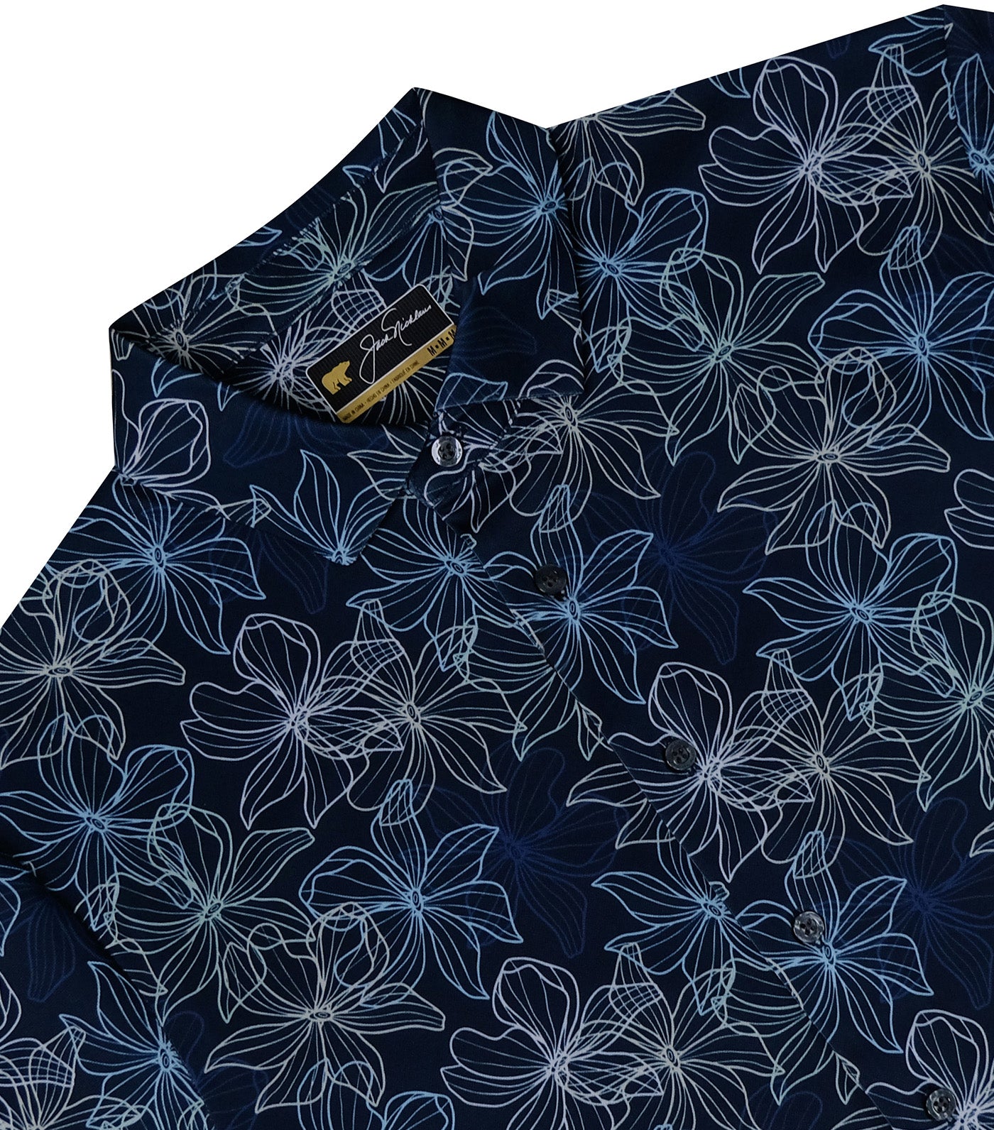 Jack Nicklaus Tropical Print Polo Classic Navy