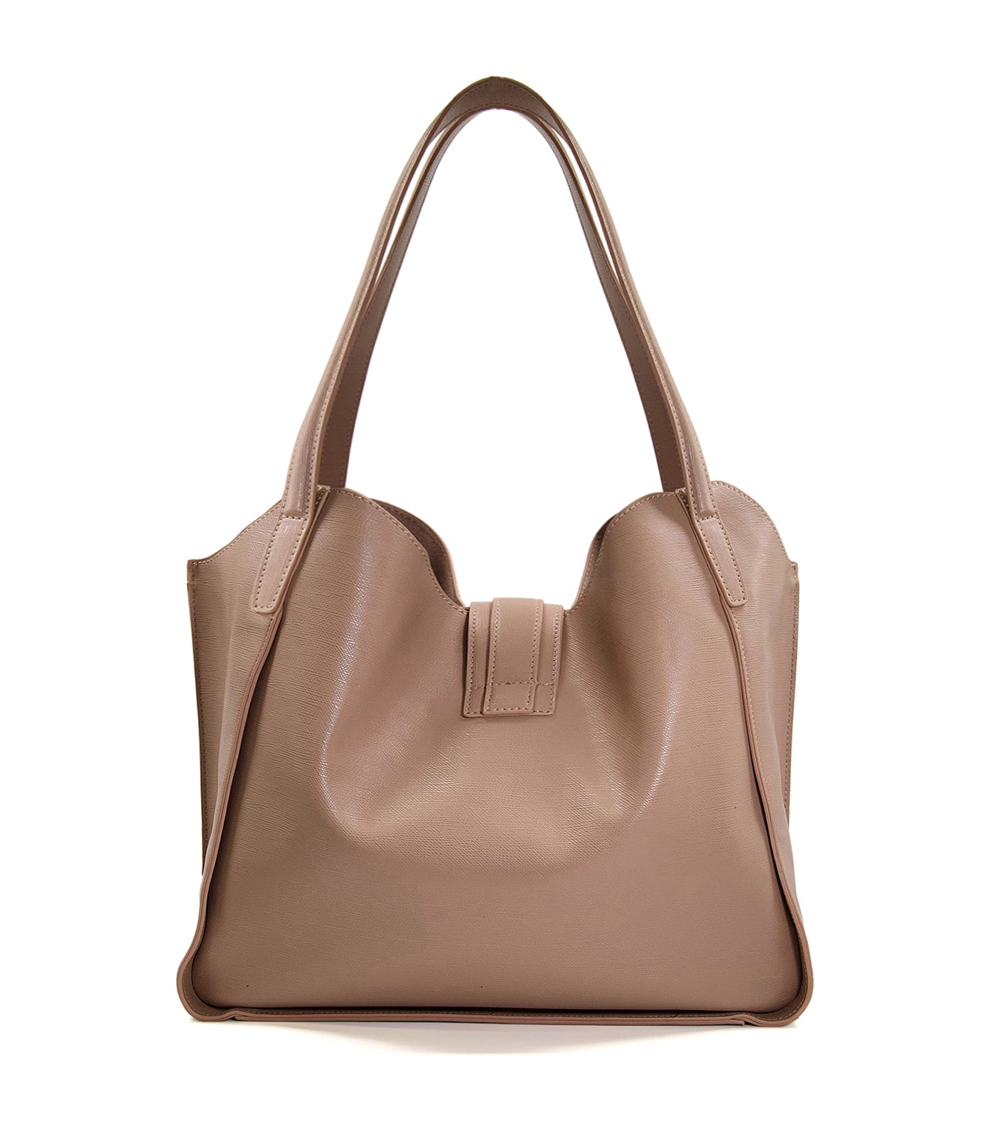 Dune London Dublin Padlock Slouch Bag Taupe