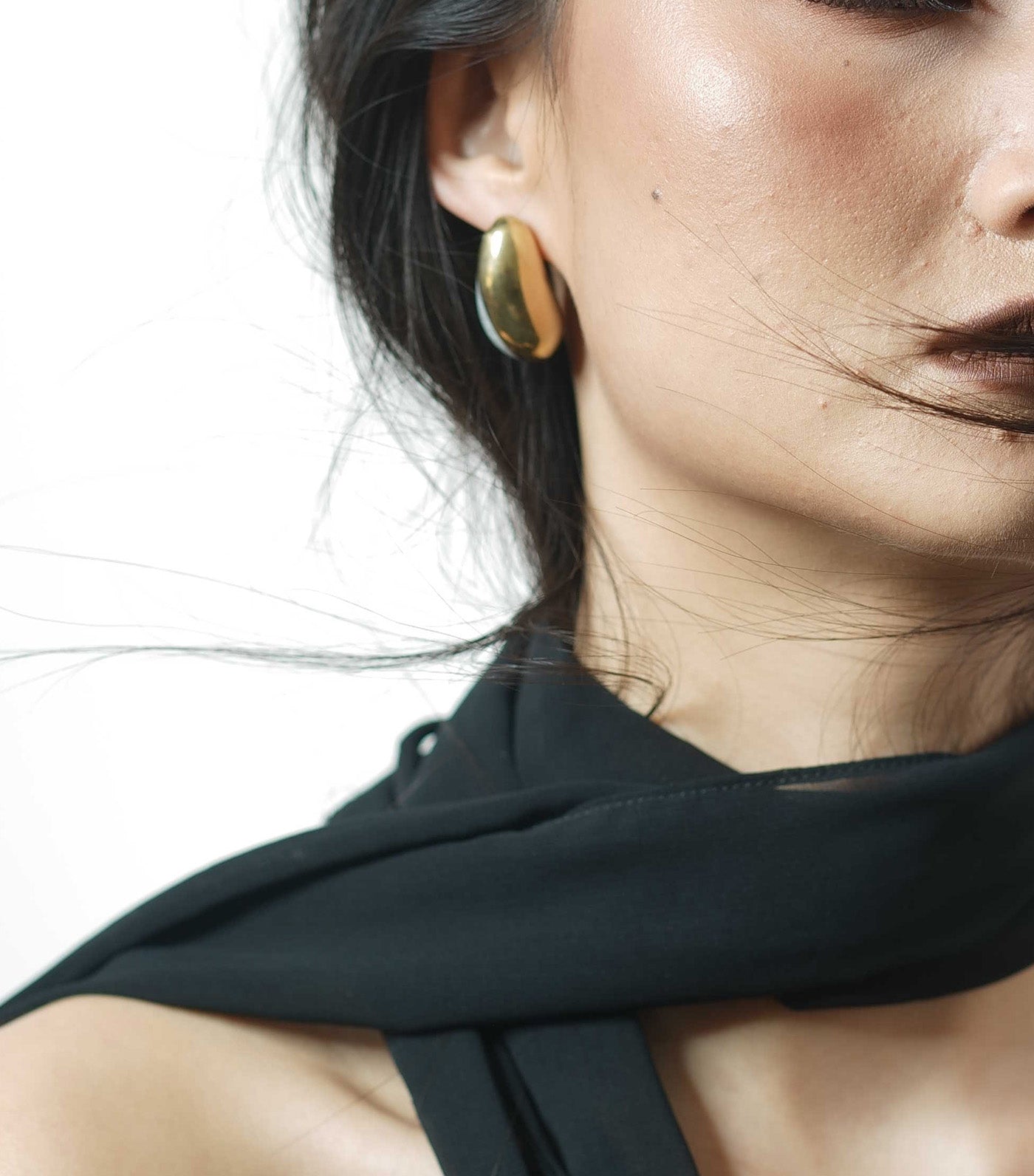 Golden Monstera Damci Earrings Gold