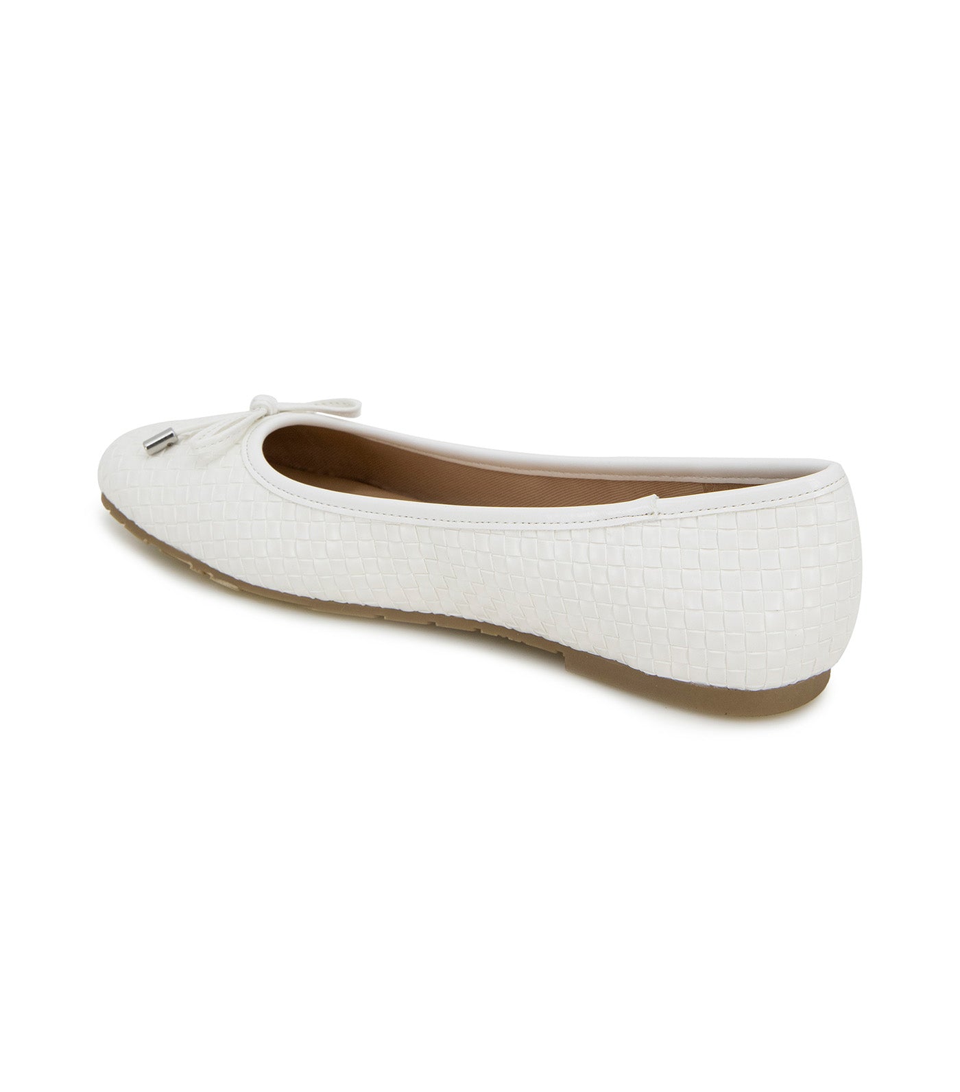 Elstree Woven Ballet Flat White