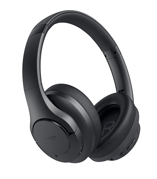 AUKEY EP-N12 Hybrid Active Noise Cancelling Headphone Bluetooth Wireless Headphones Deep Bass Black