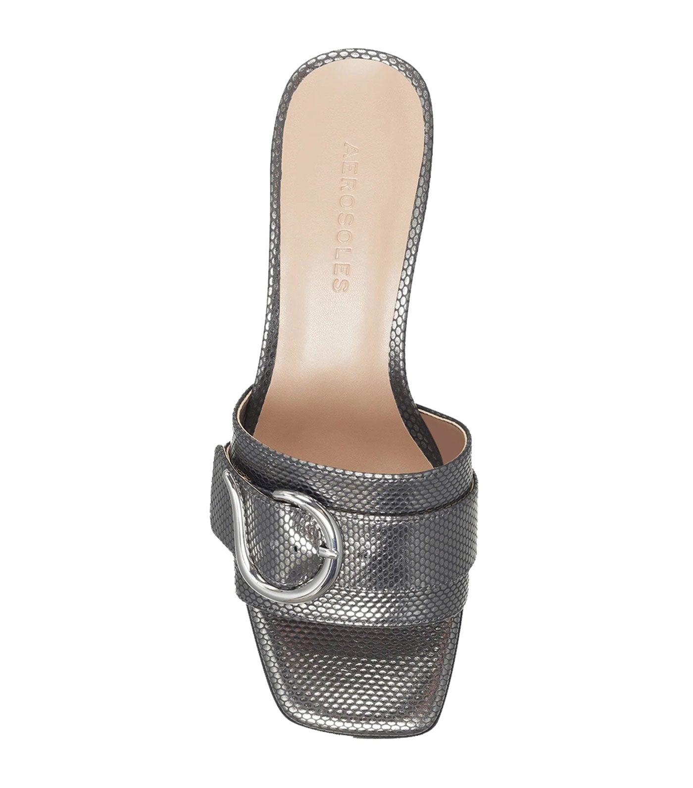 Evvie Heel Sandals Silver Metallic