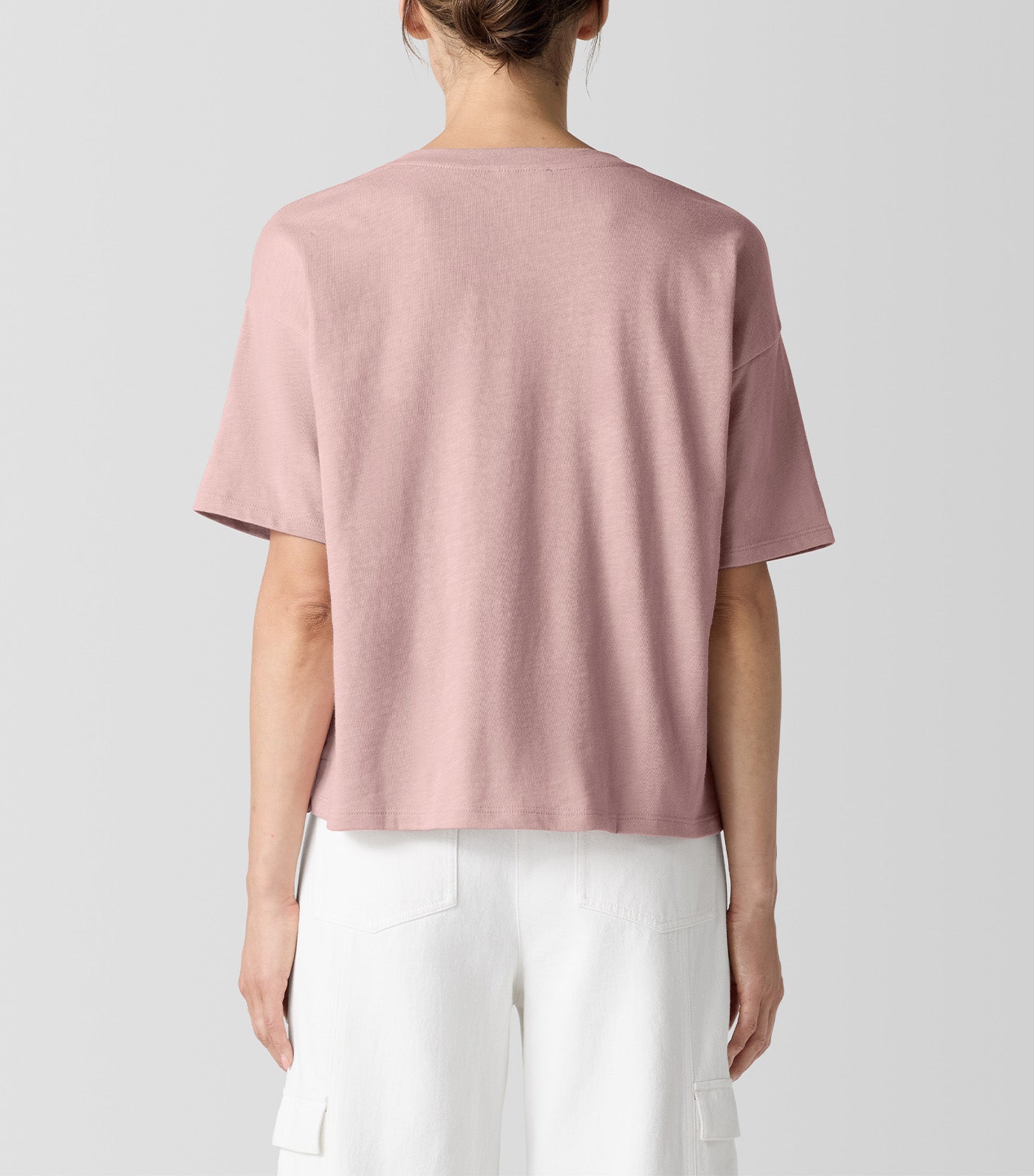 Crew Neck Short Sleeves Box Top Opal