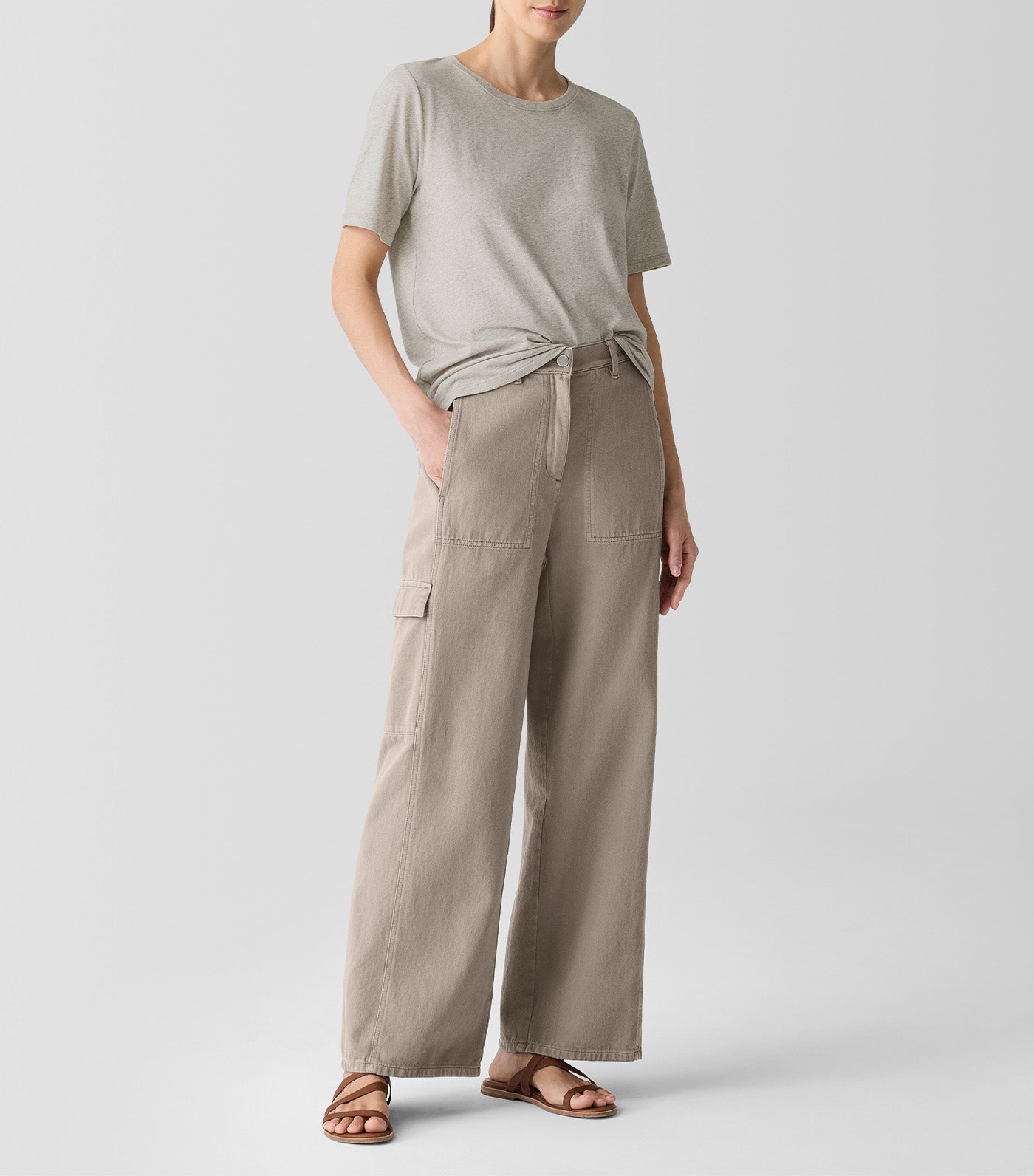 Wide Full Length Cargo Pants Reed