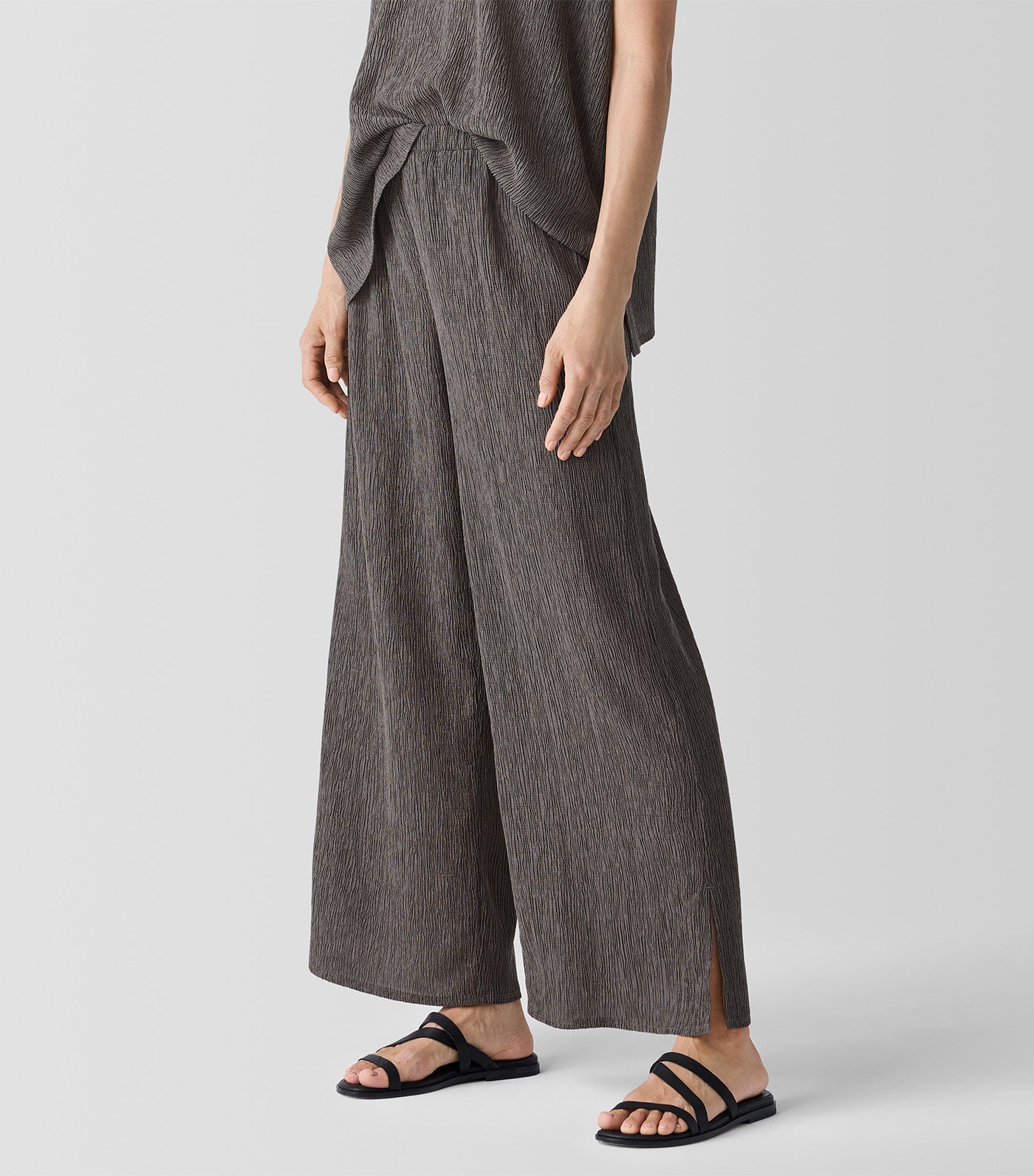 Wide Ankle Pants Taupe