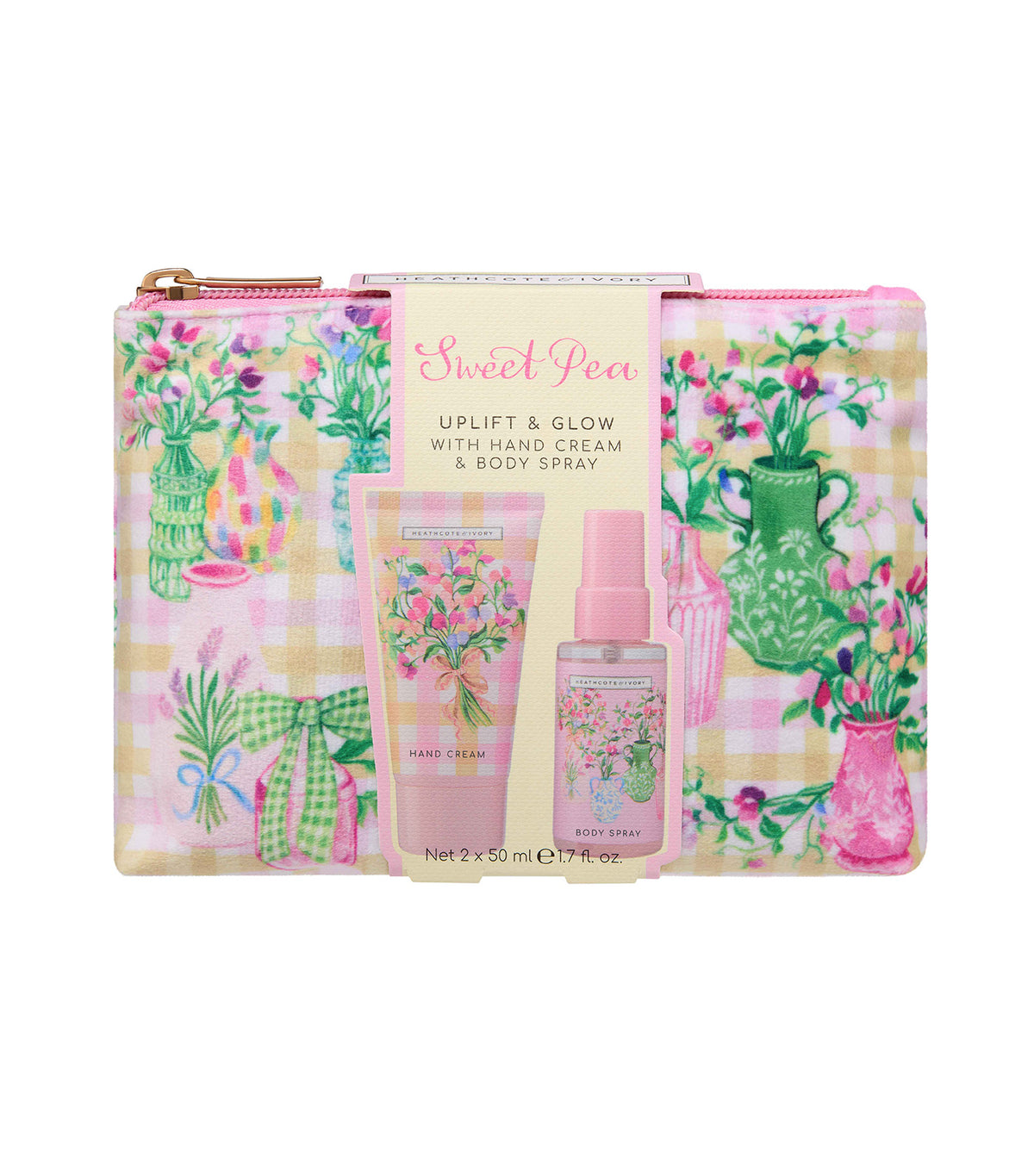 Sweet Pea Velvet Cosmetic Purse