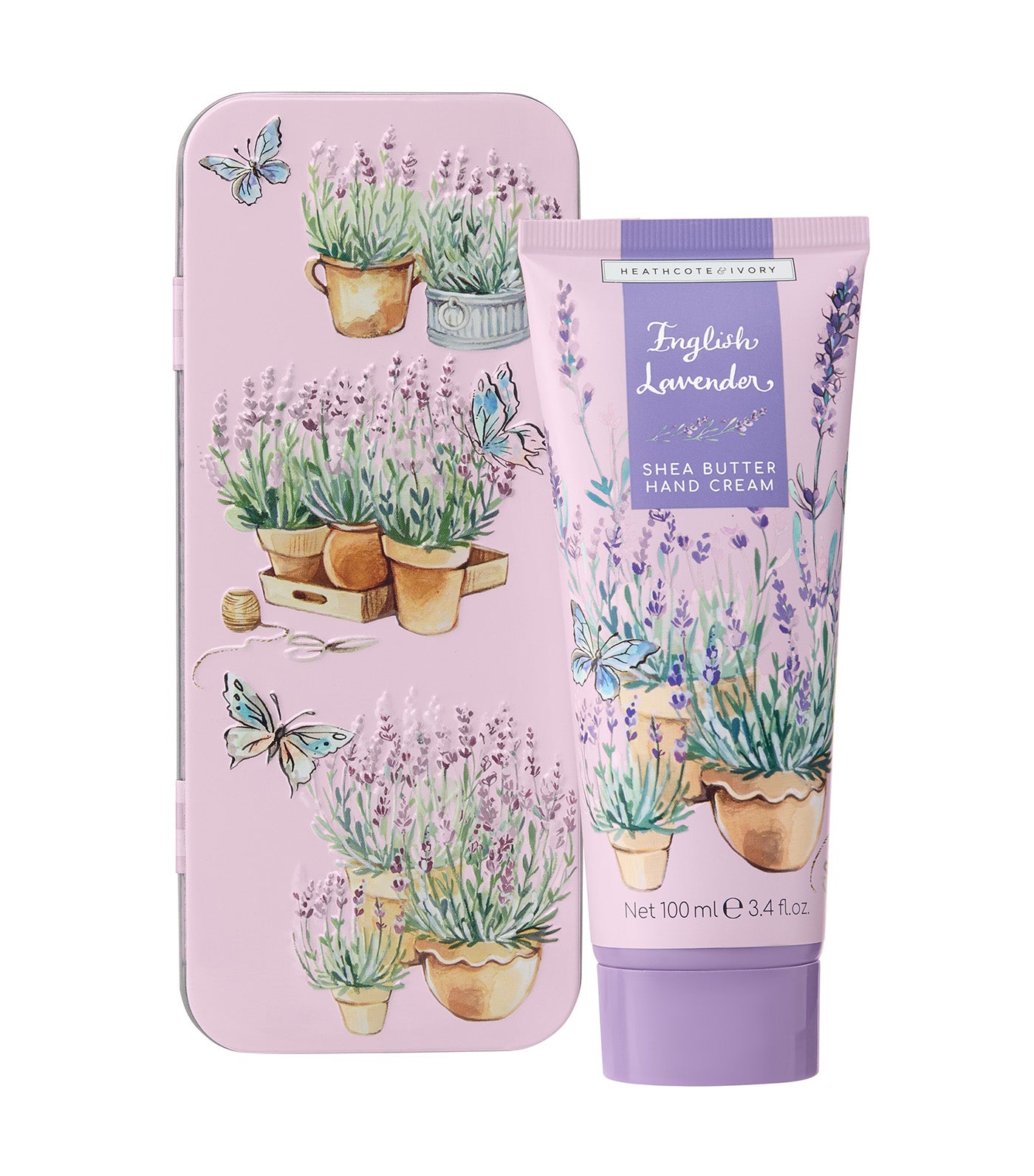 Heathcote & Ivory English Lavender Hand Cream 100ml in Tin