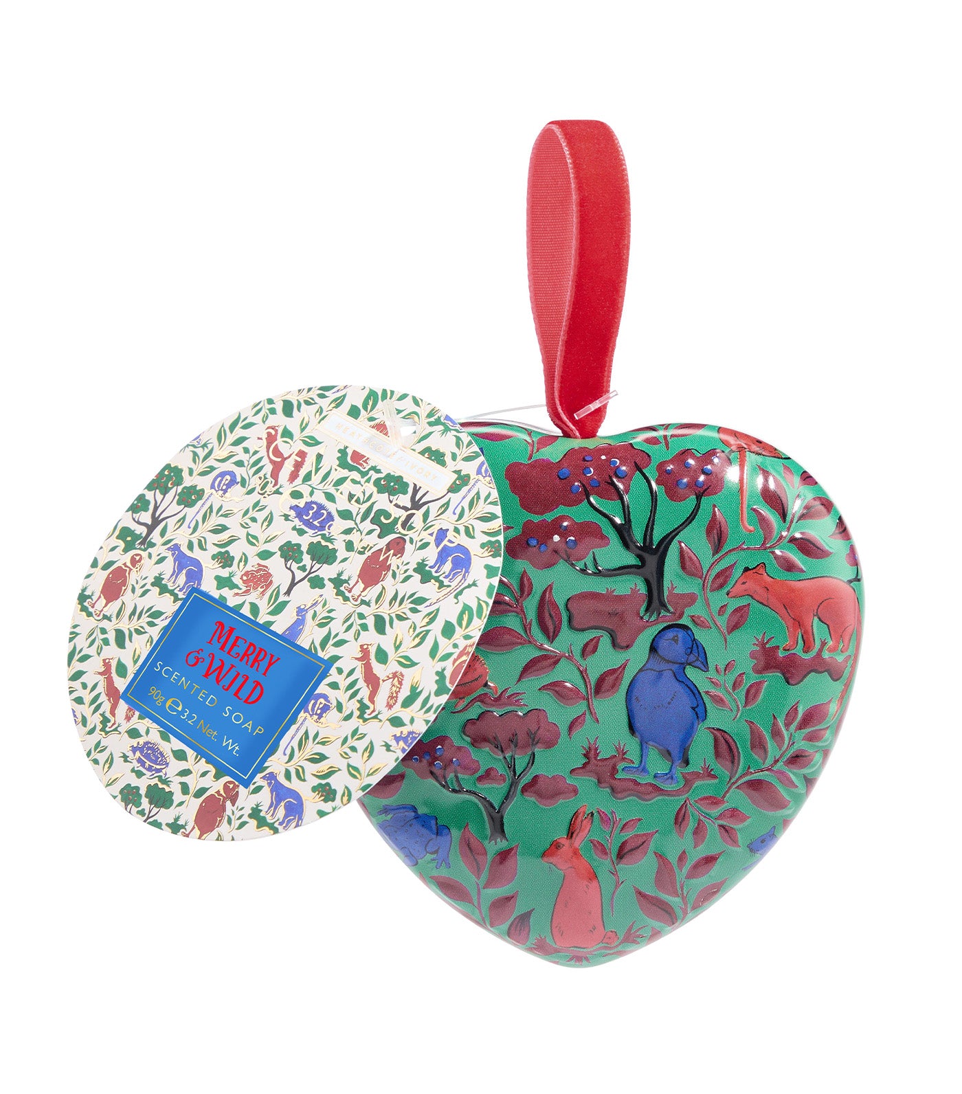 Merry and Wild Scented Soap in Heart Shaped Tin